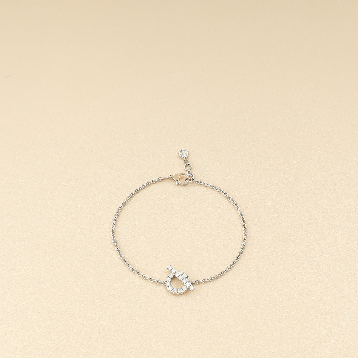 Hermes 18K White Gold Finesse Diamond Bracelet
