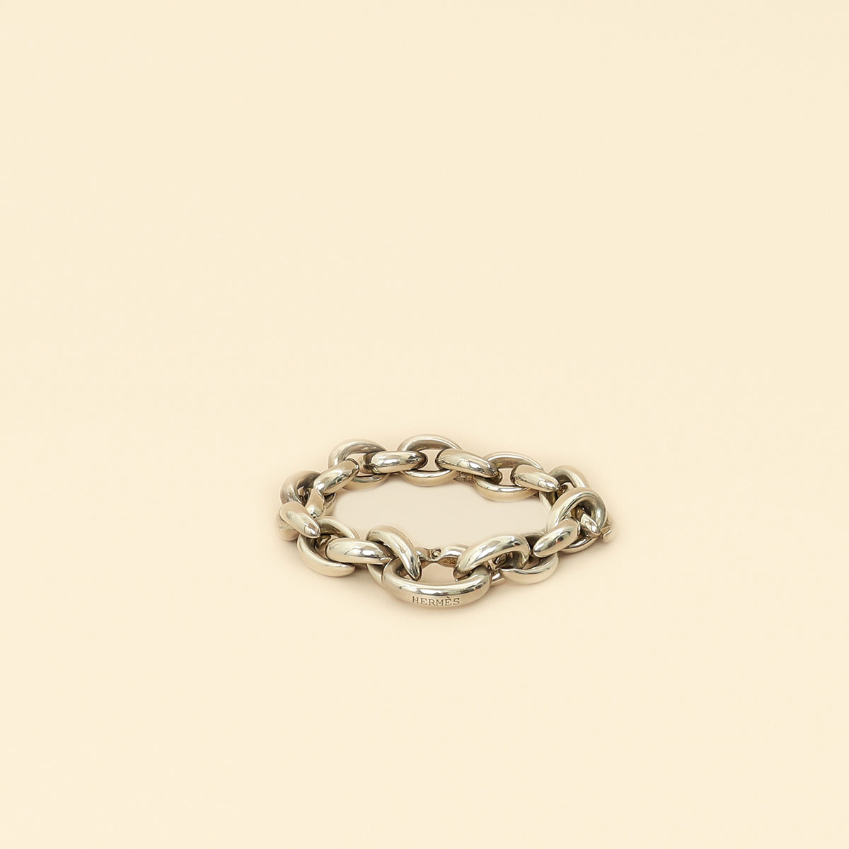 Hermes Silver Heavy Chain Links Bracelet