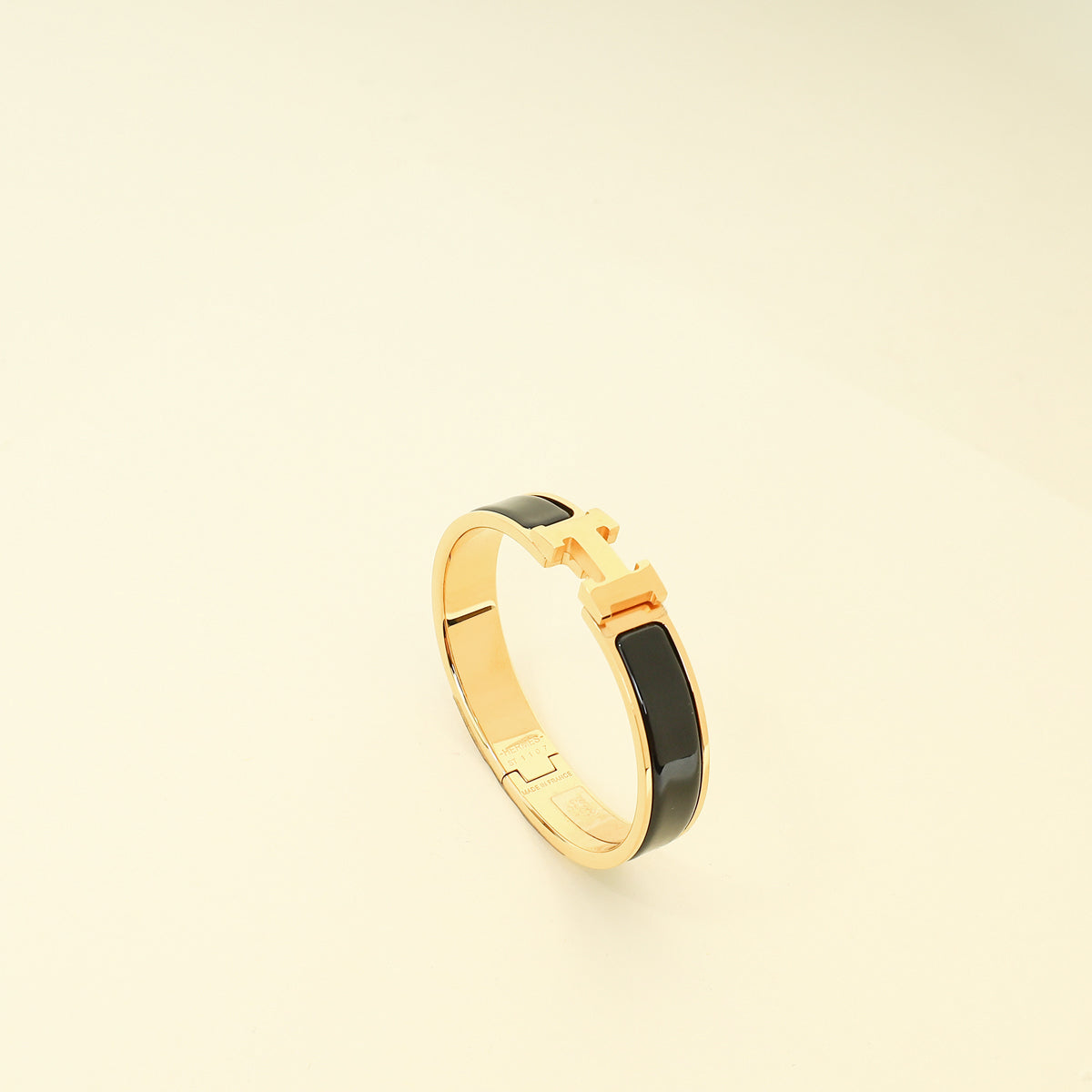 Hermes Noir Clic H Bracelet