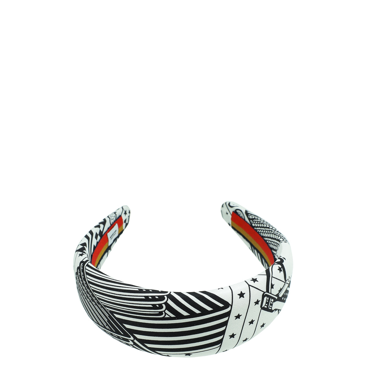 Hermes Bicolor Sangles en Zigzag Bandana Gina Headband