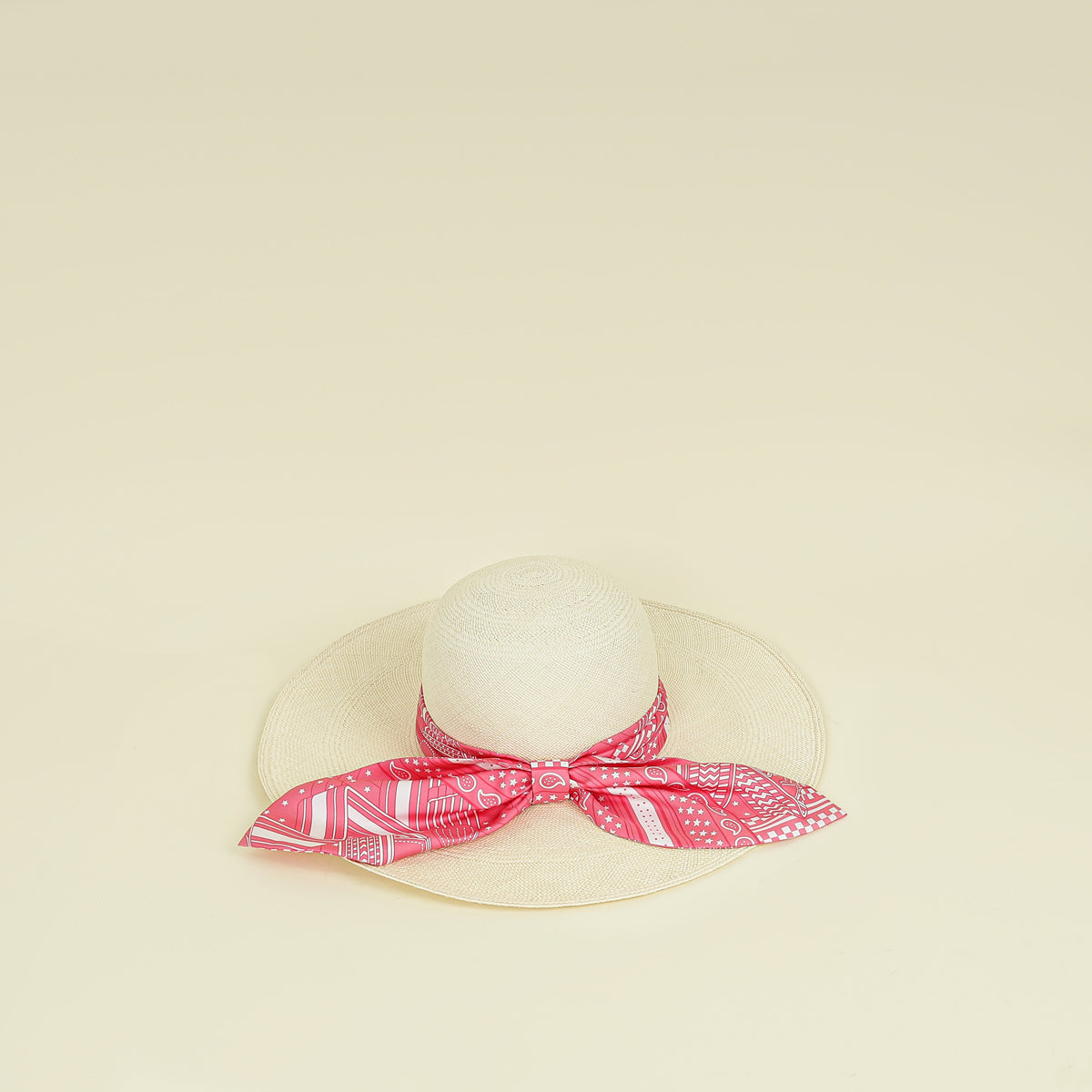 Hermes Pink Ingrid Zigzag Hat