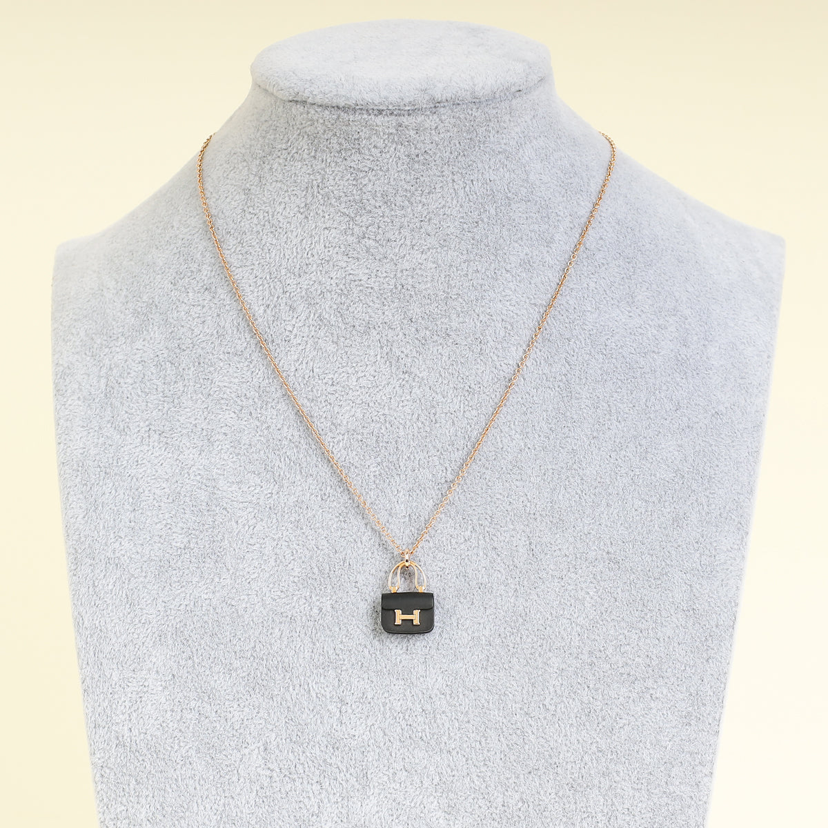 Hermes 18K Rose Gold Amulettes Constance Necklace