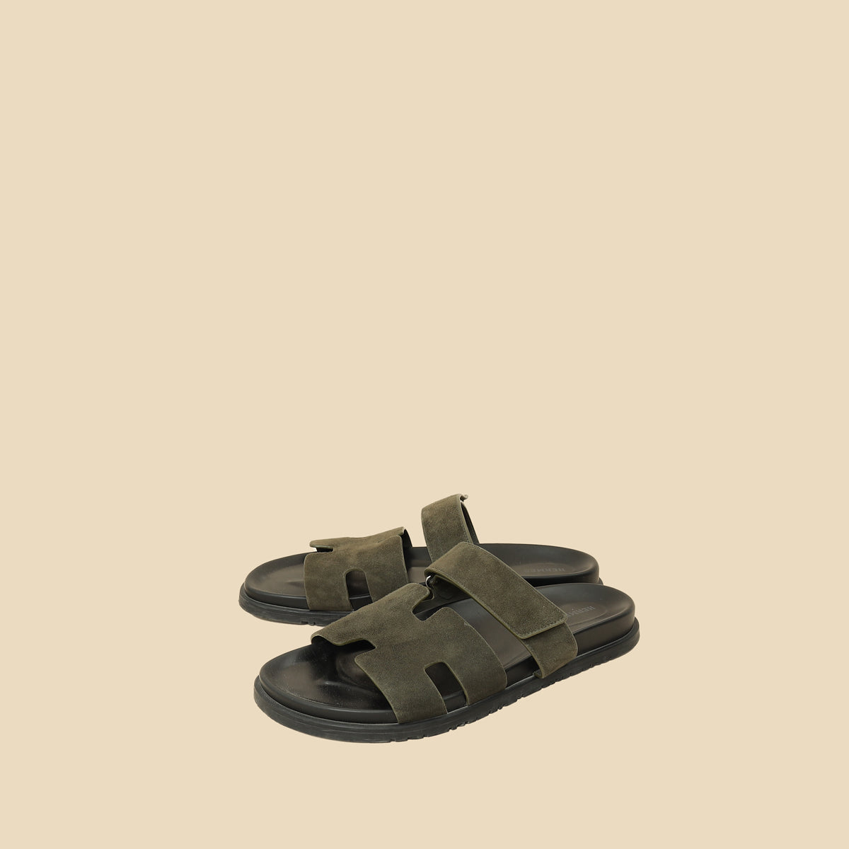 Hermes Vert Forêt Suede Chypre Sandals 45