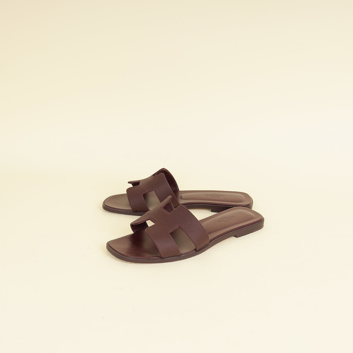 Hermes Rouge H Oran Sandal 37