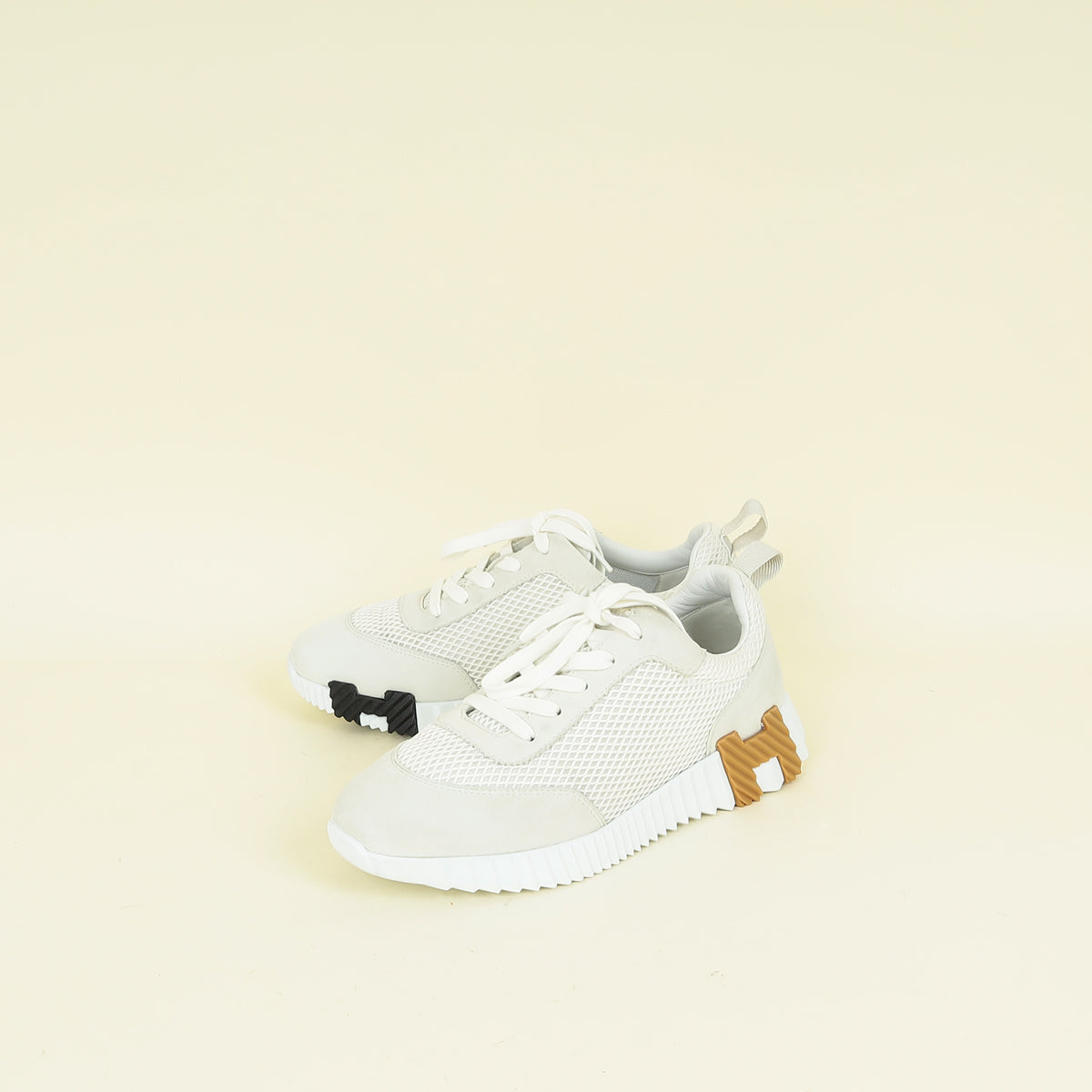 Hermes Blanc Bouncing Sneaker 38.5