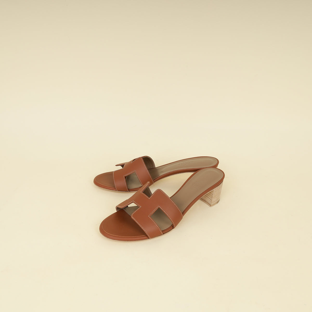 Hermes Gold Oasis Sandals 38.5