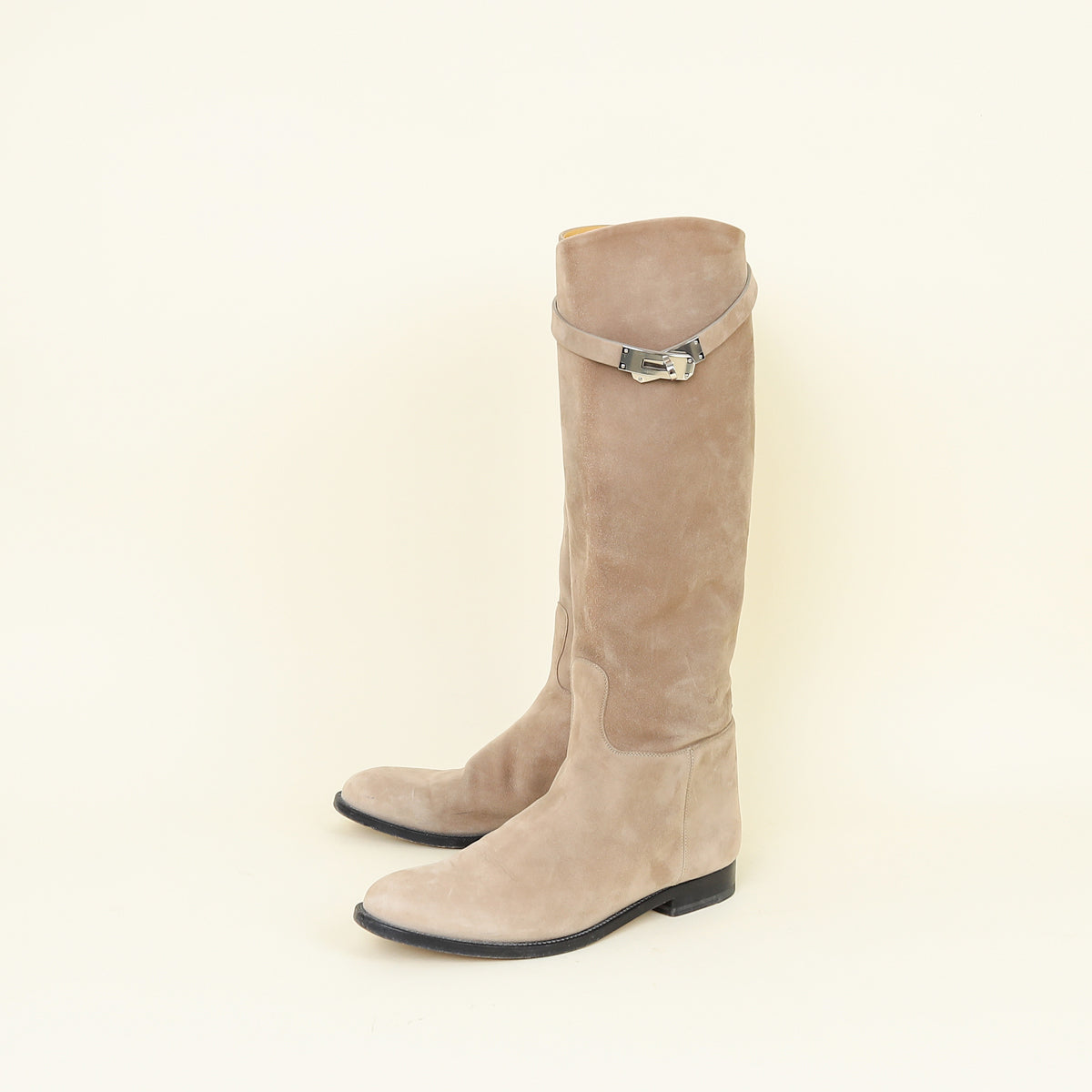 Hermes Etoupe Jumping Supple Boot 39.5