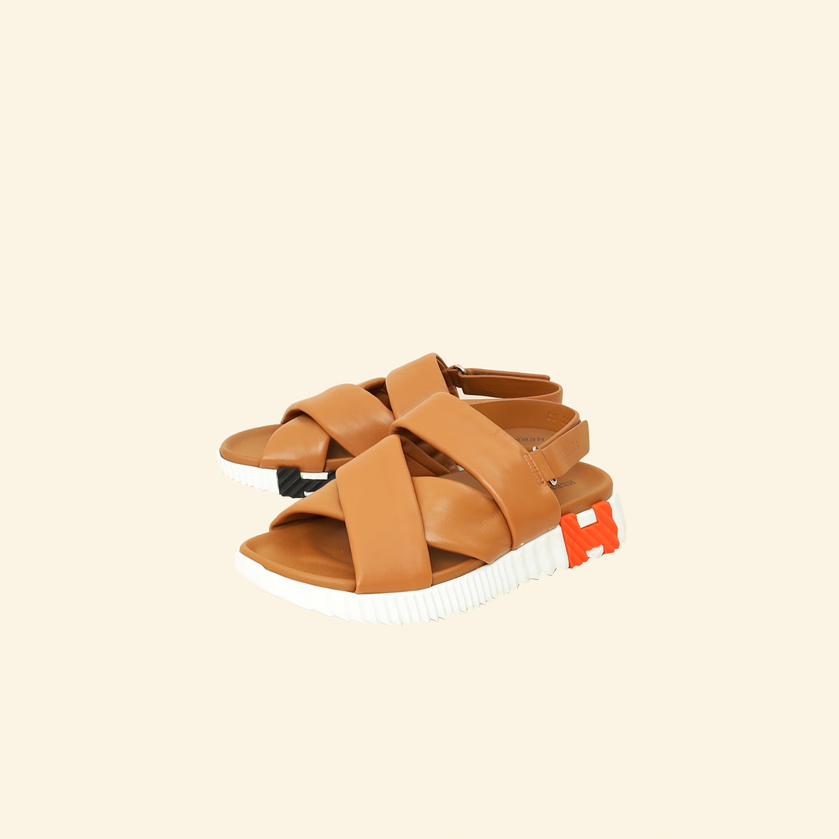 Hermes Gold Electric Sandals 39