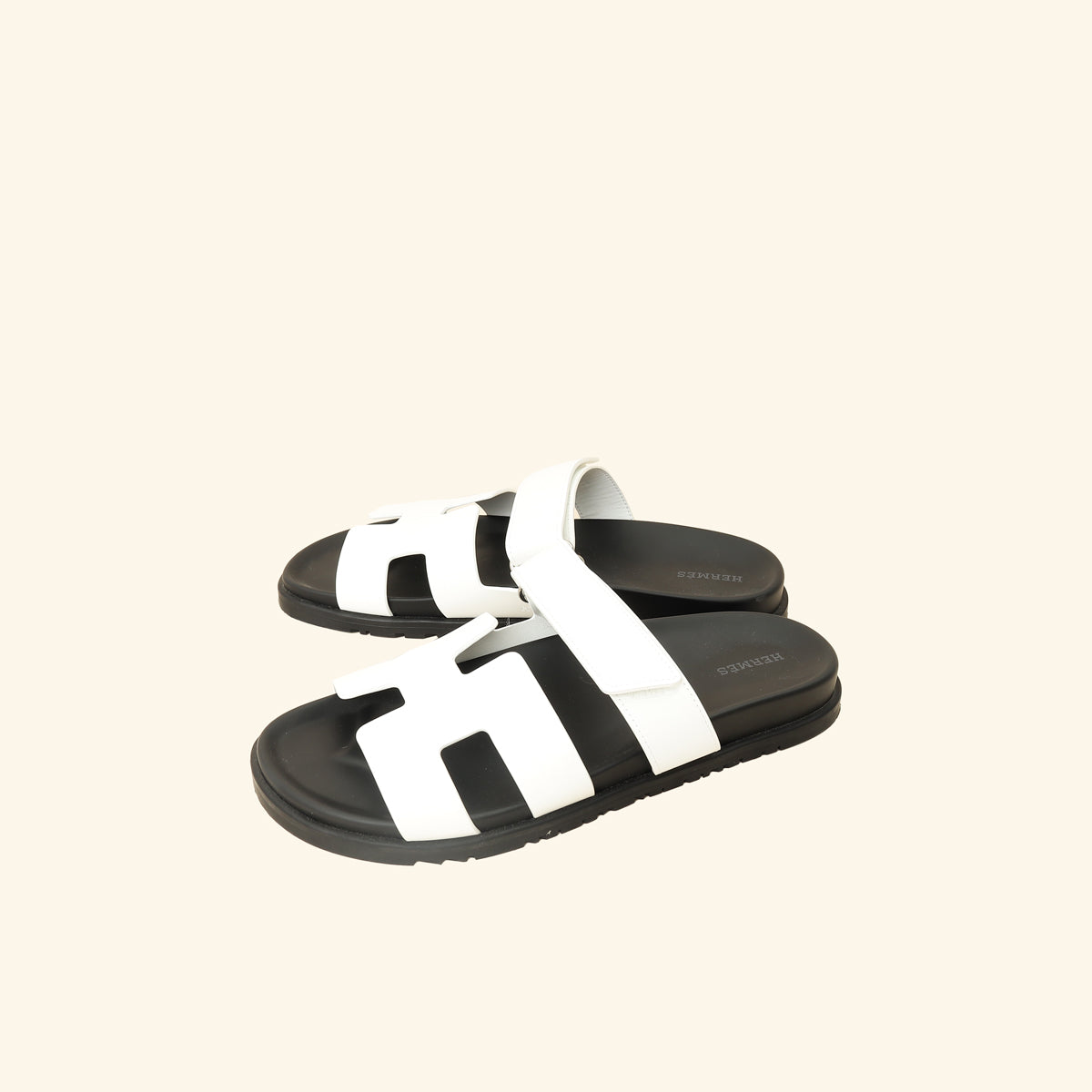 Hermes Blanc Chypre Sandals 41