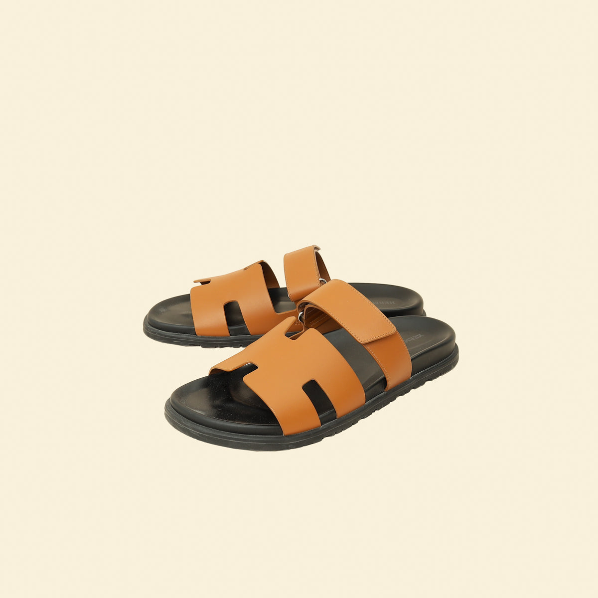 Hermes Gold Chypre Sandals 44.5