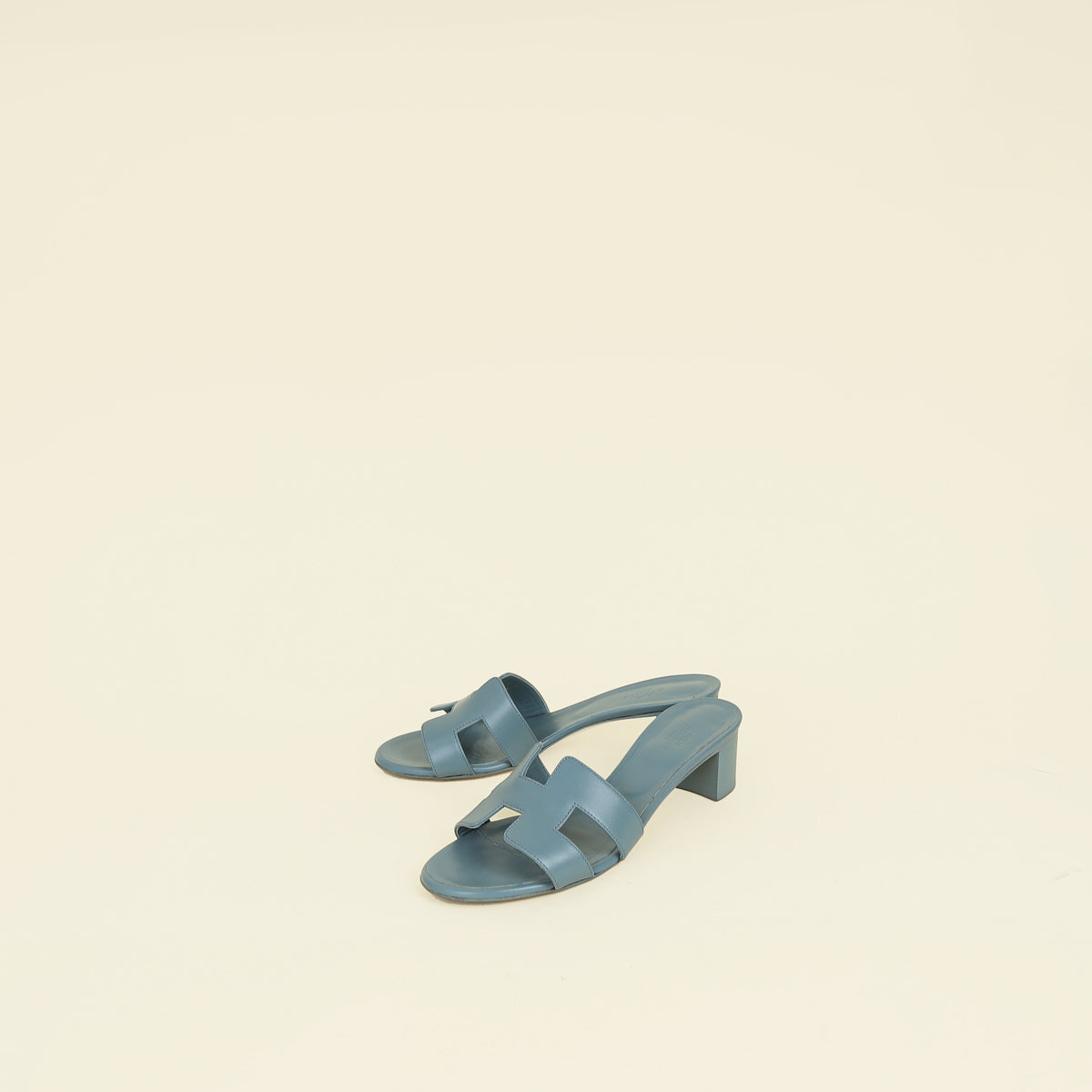 Hermes Gris Antarctique Oasis Sandal 38.5