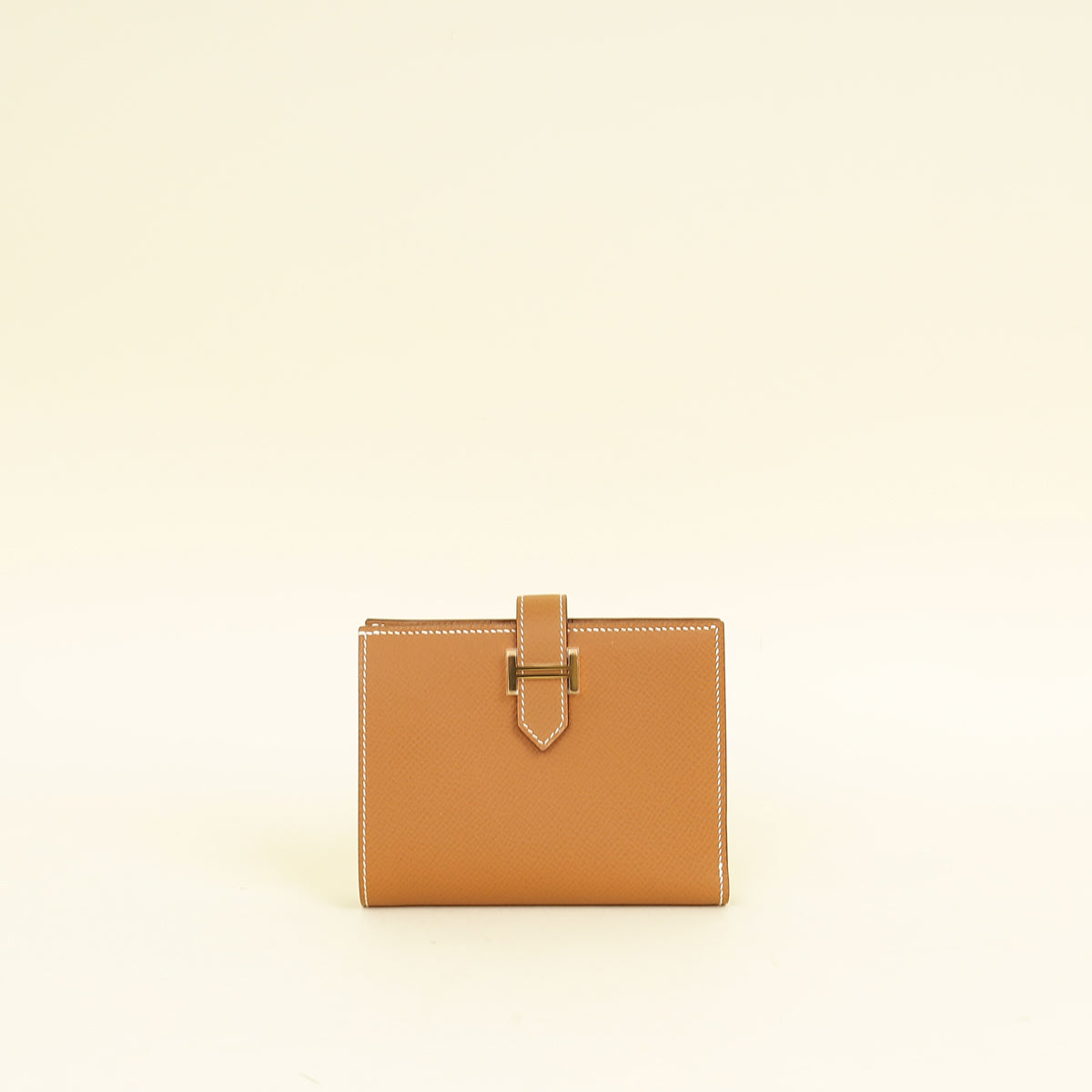 Hermes Gold Bearn Compact Wallet
