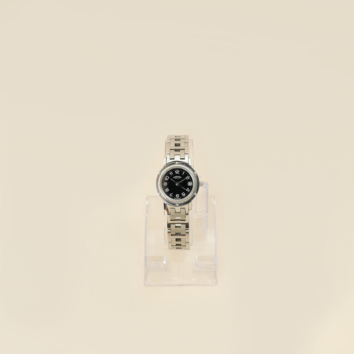 Hermes Stainless Steel Clipper 24mm Quartz Watch