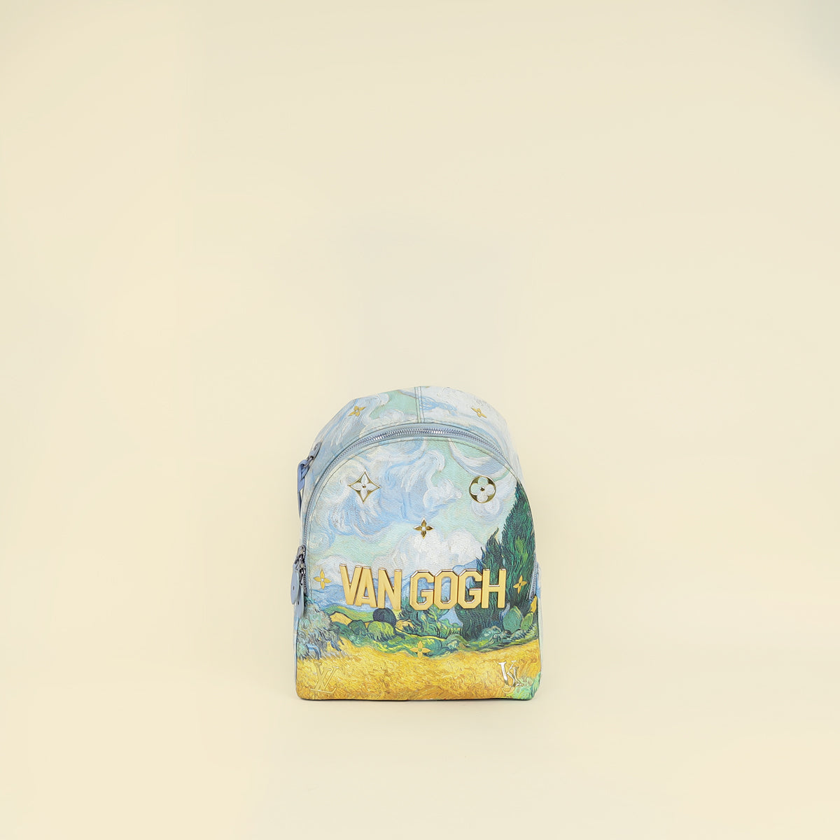 Louis Vuitton Periwinkle Multicolor x Jeff Koons Masters Van Gogh Palm Springs Backpack Bag