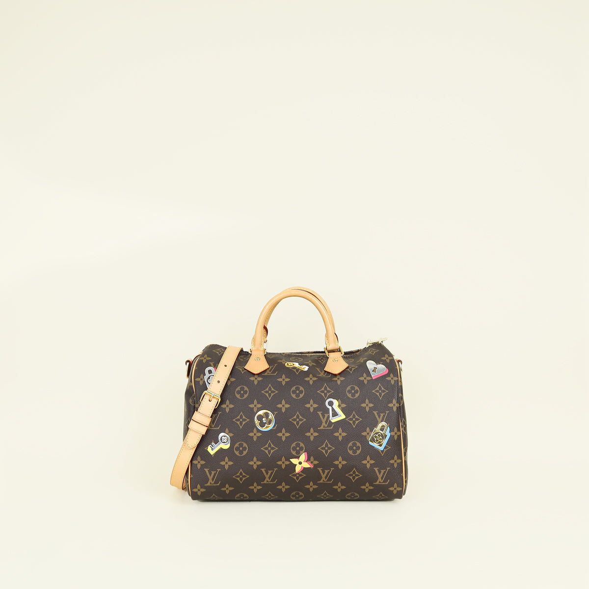 Louis Vuitton Brown Ltd. Ed. Monogram Love Lock Speedy Bandouliere 30 Bag