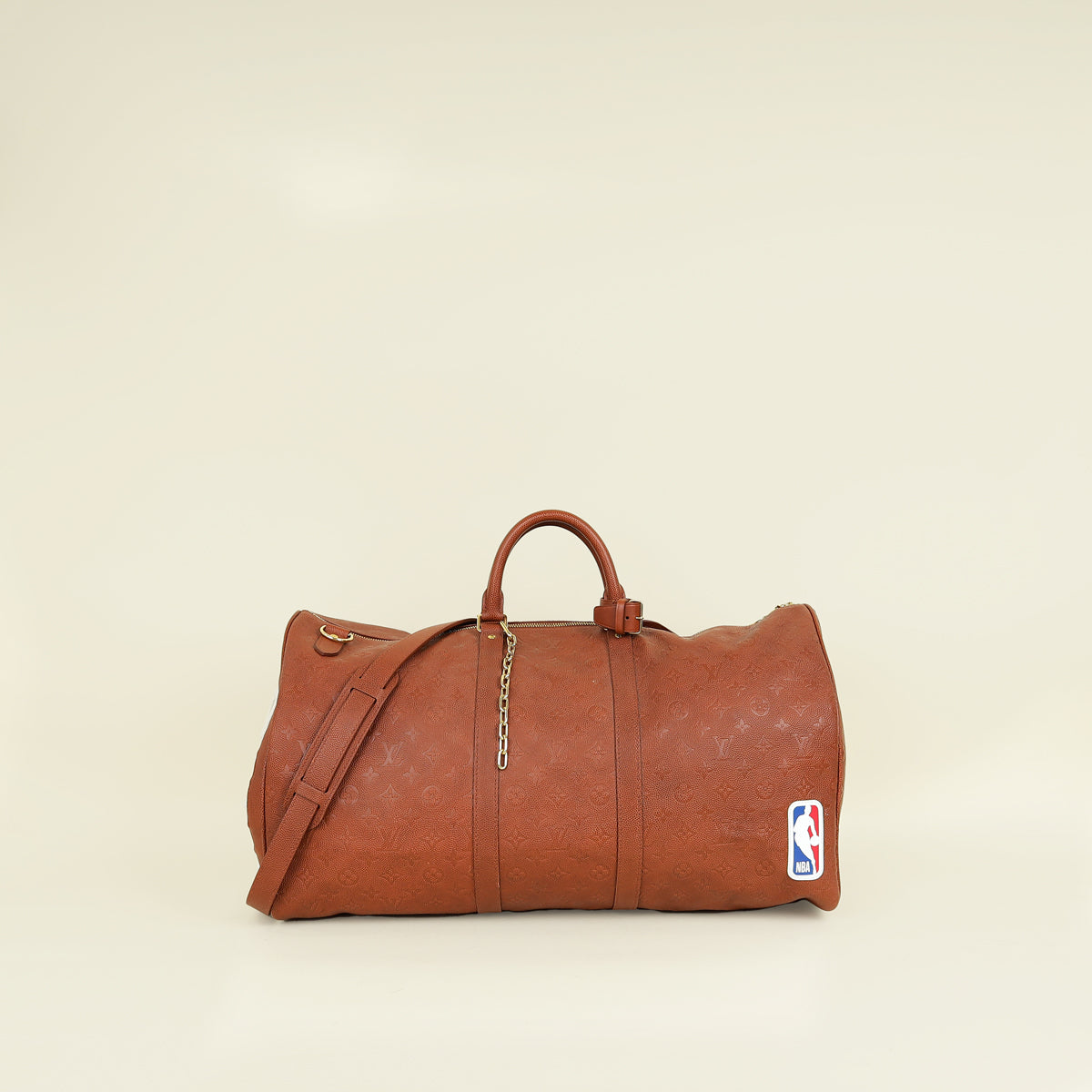 Louis Vuitton Brown Virgil Abloh x NBA Keepall Bandouliere 55 Bag