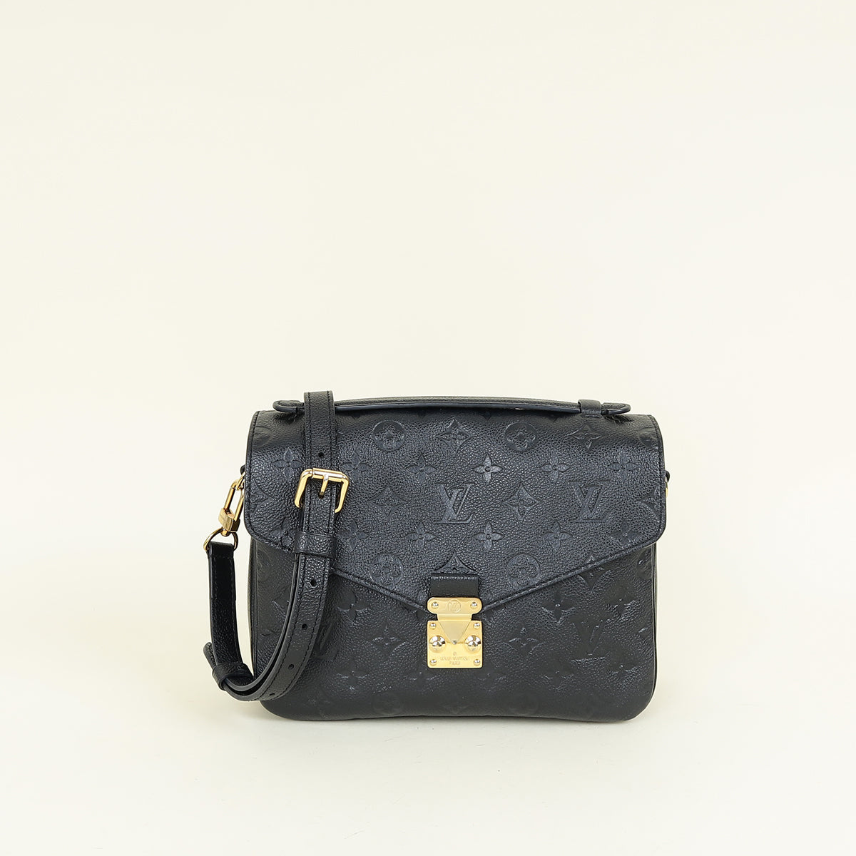 Louis Vuitton Black Monogram Empreinte Pochette Metis Bag