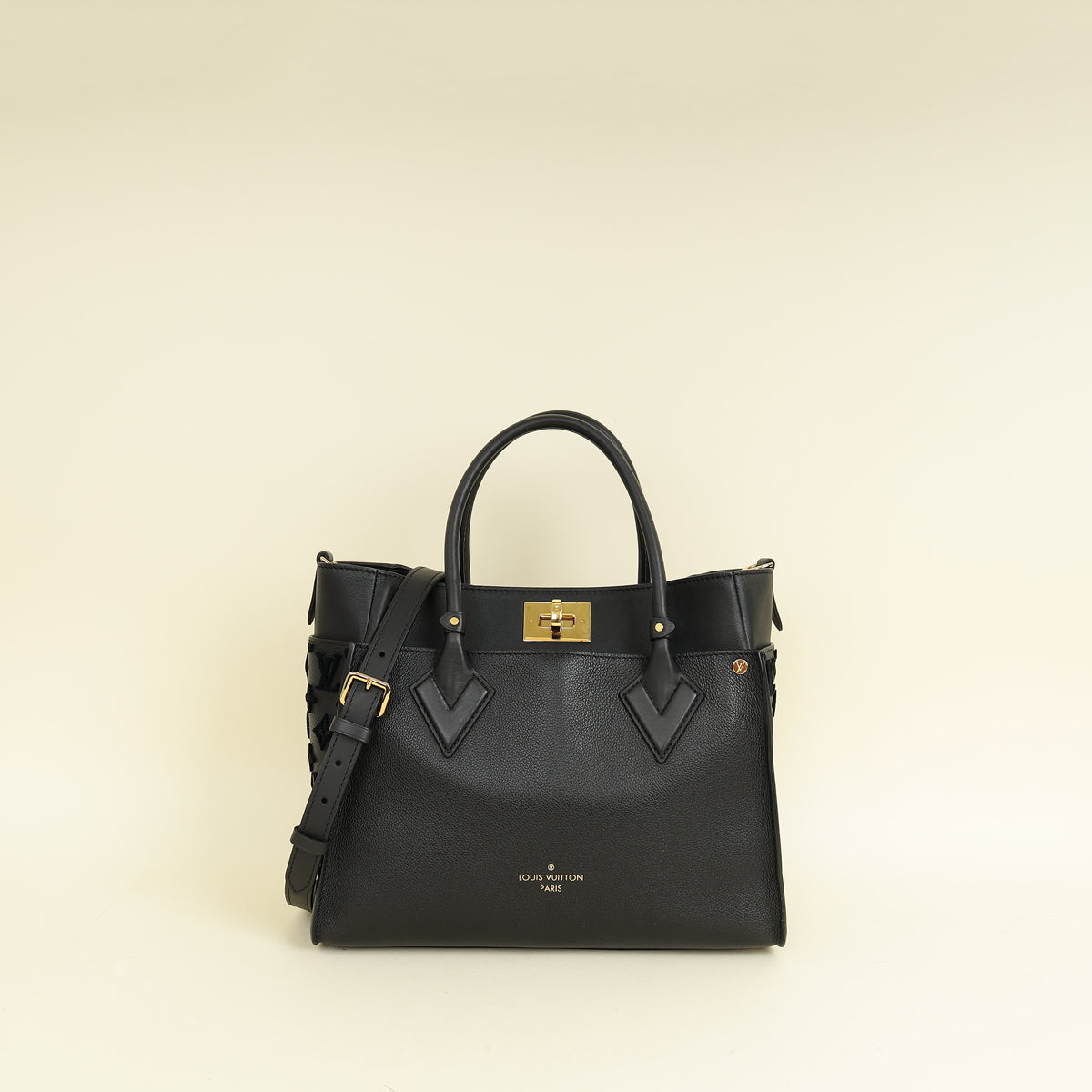 Louis Vuitton Black Monogram Tufting On My Side Bag