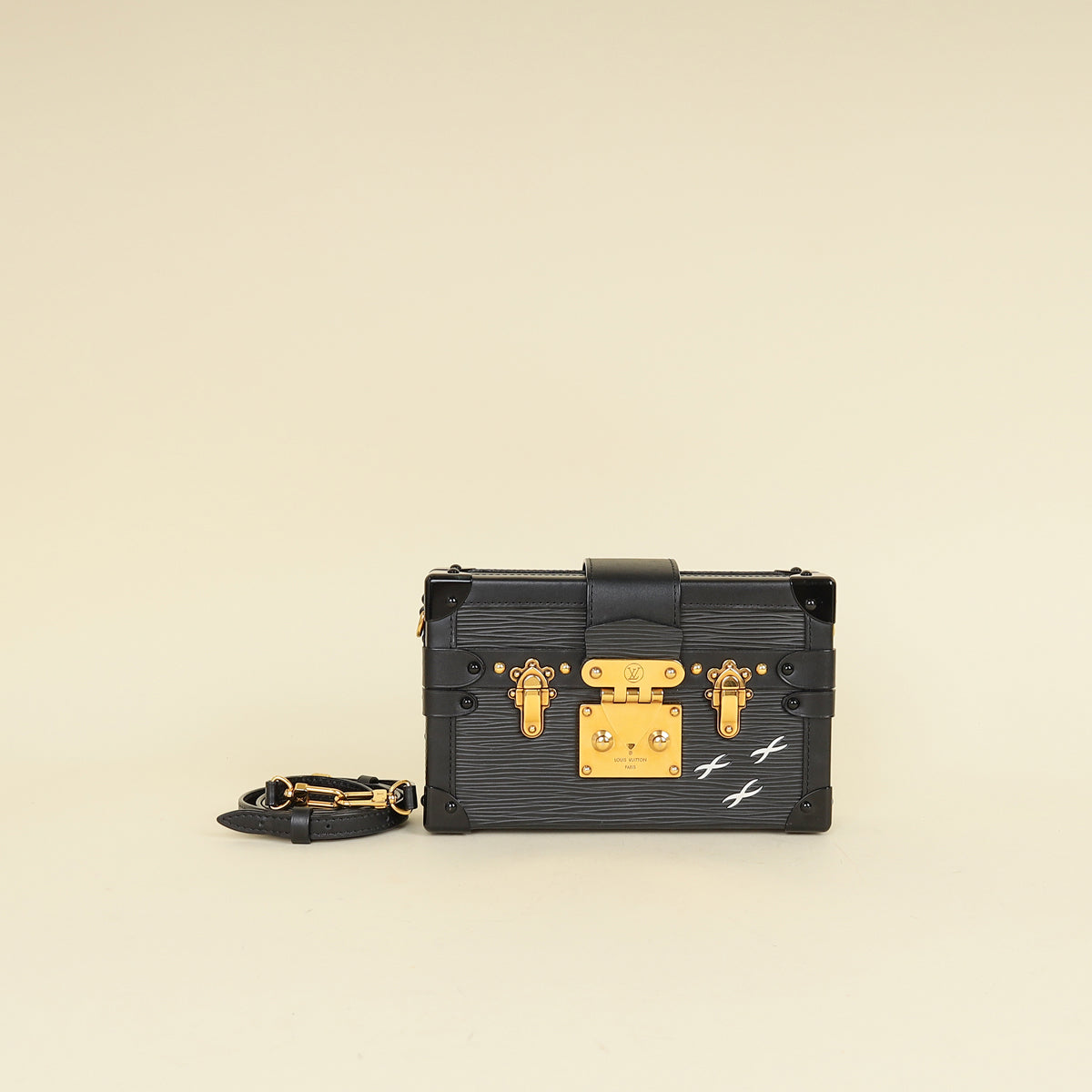 Louis Vuitton Black Petite Malle Bag