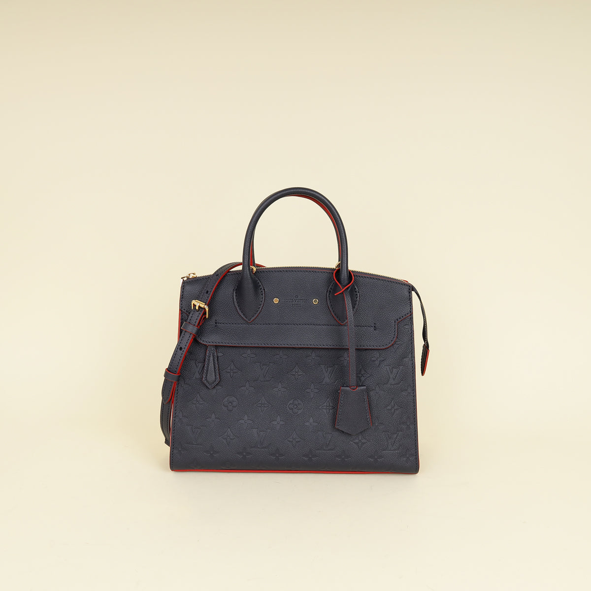 Louis Vuitton Marine Rouge Monogram Empreinte Pont Neuf Bag