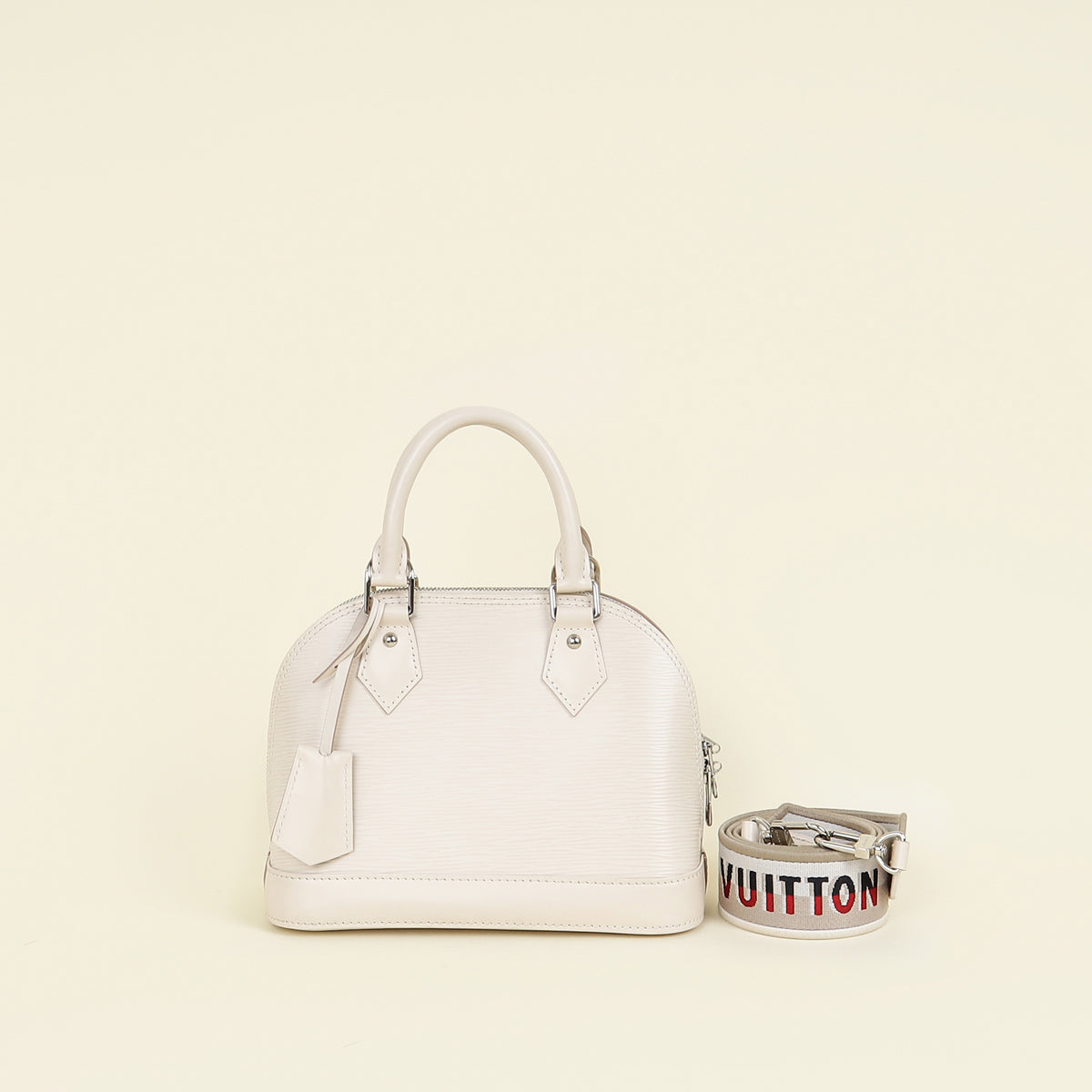 Louis Vuitton Quartz White Sporty Alma BB Bag