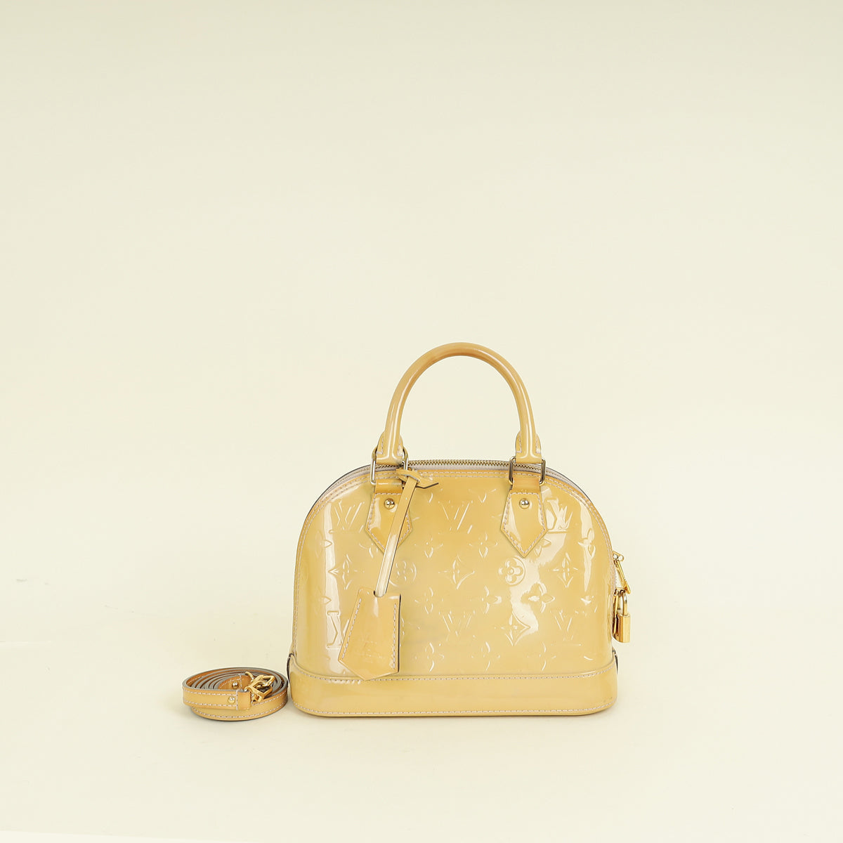 Louis Vuitton Beige Monogram Vernis Alma BB Bag