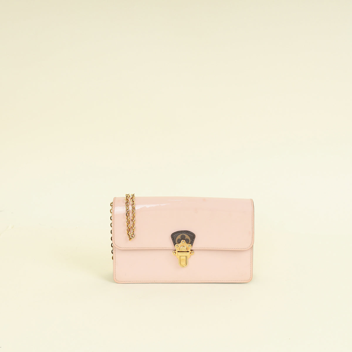 Louis Vuitton Pink Monogram Cherry Wood Chain Wallet
