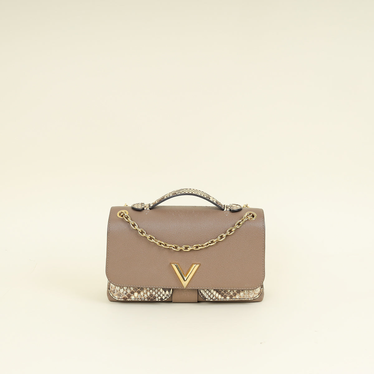 Louis Vuitton Bicolor Python and Leather Very Chain Bag