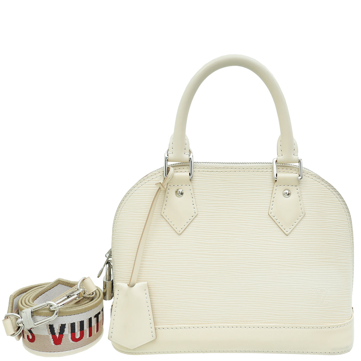 Louis Vuitton Quartz White Sporty Alma BB Bag