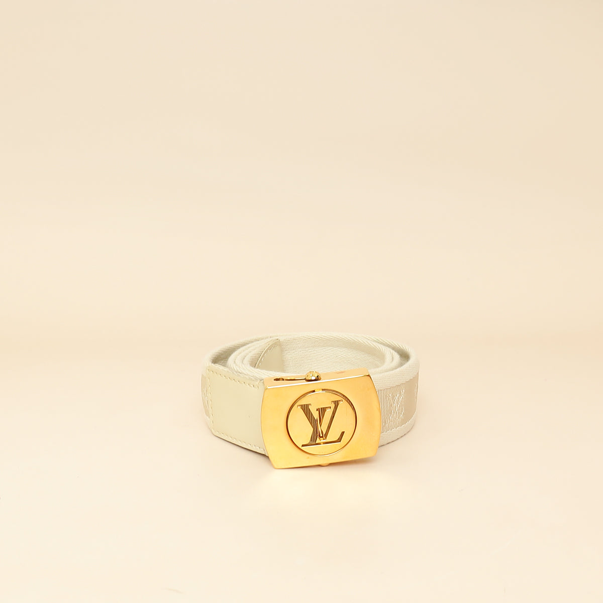 Louis Vuitton Cream Monogram Fortune Sangle Belt 32