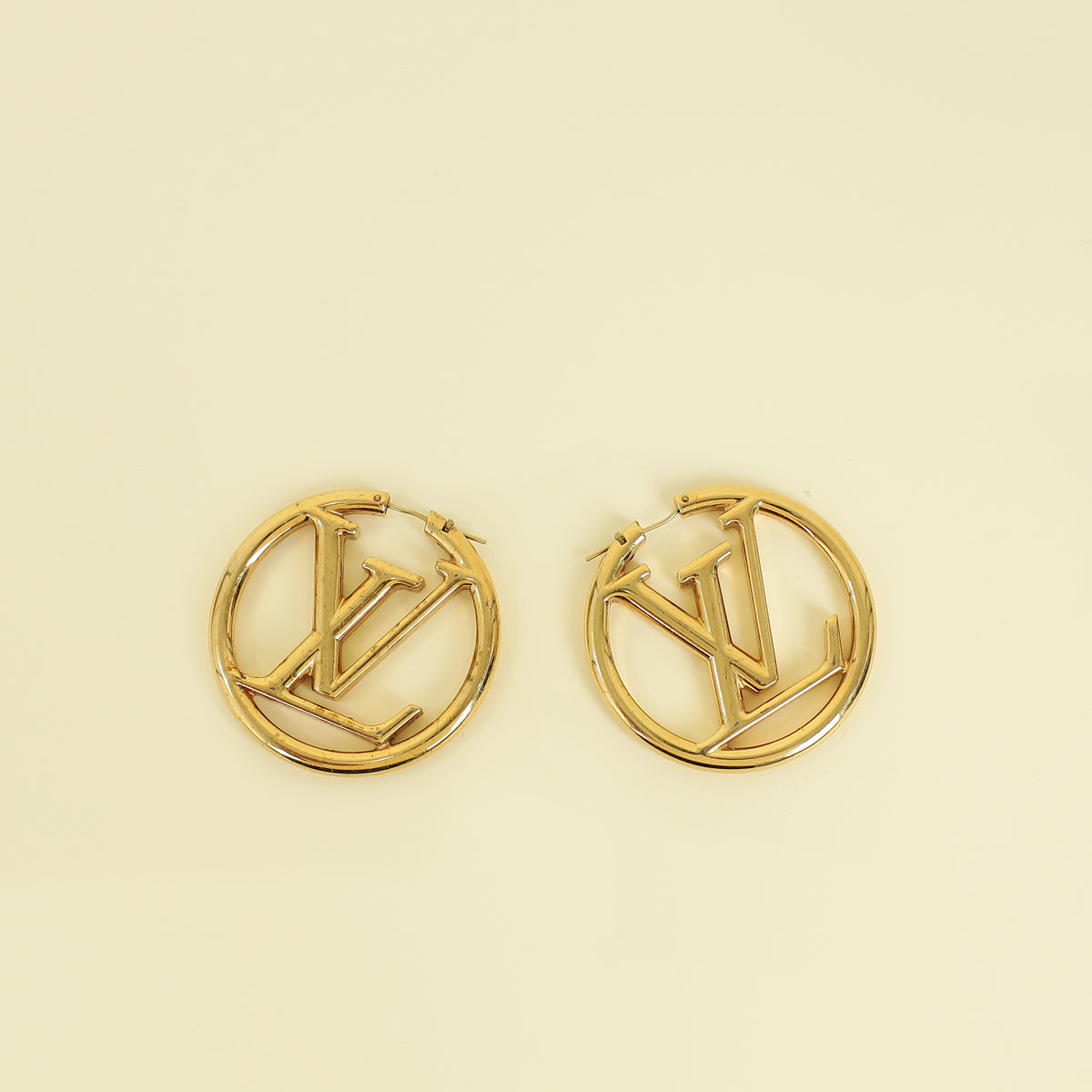 Louis Vuitton Gold Louise Hoop GM Earrings