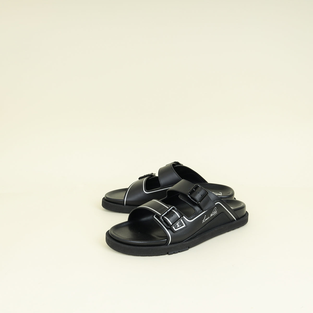 Louis Vuitton Black Trainer Slide Slippers Men's 11