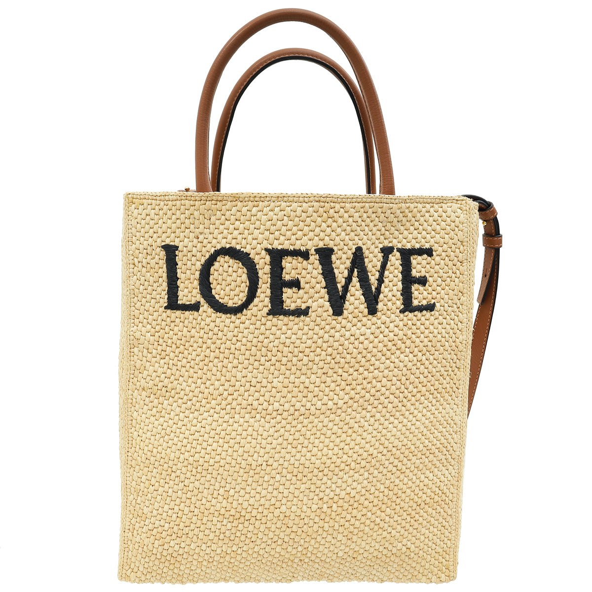 Loewe Bicolor Standard A4 Tote Raffia Bag