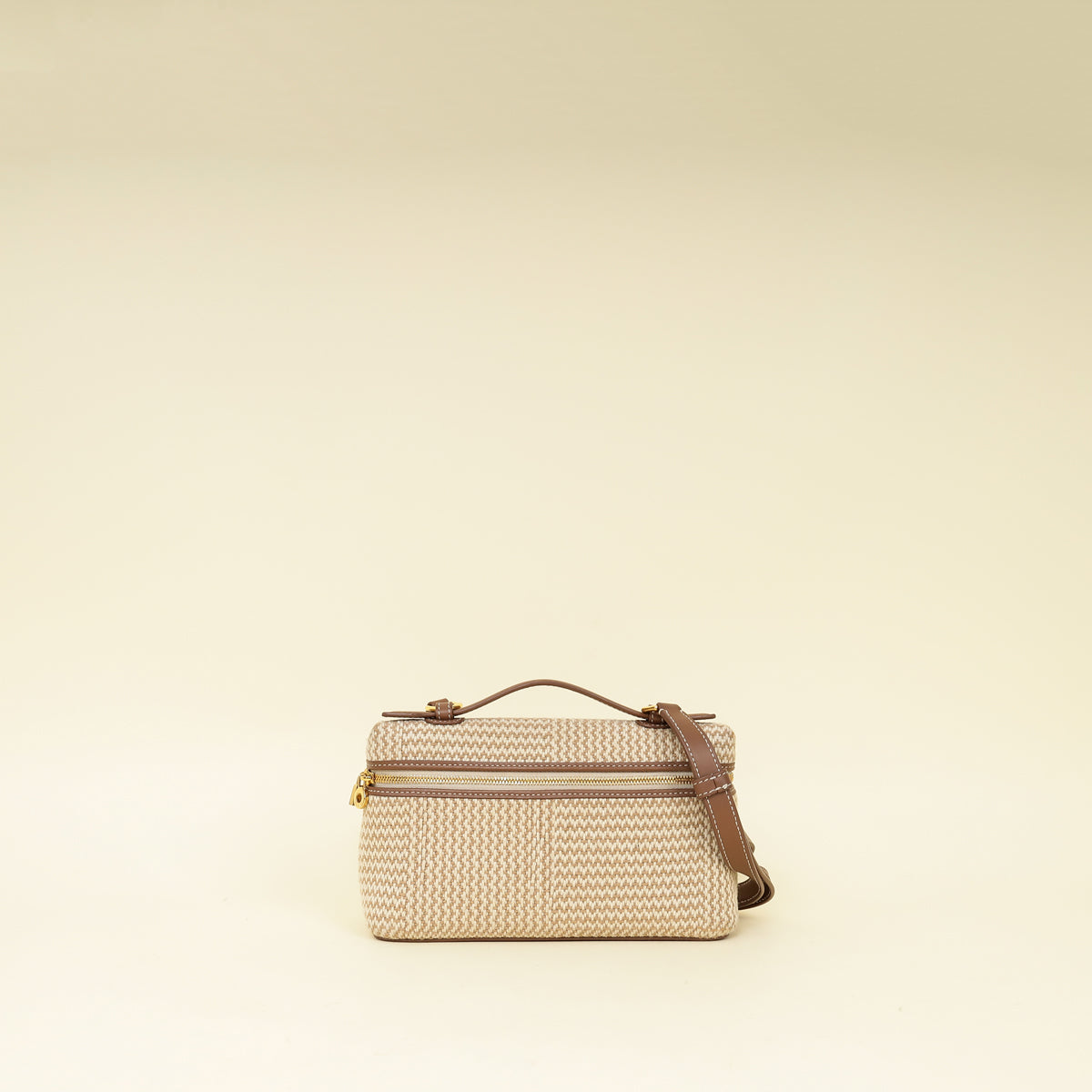 Loro Piana Ecru Brown Cotton Extra Pocket L19 Bag