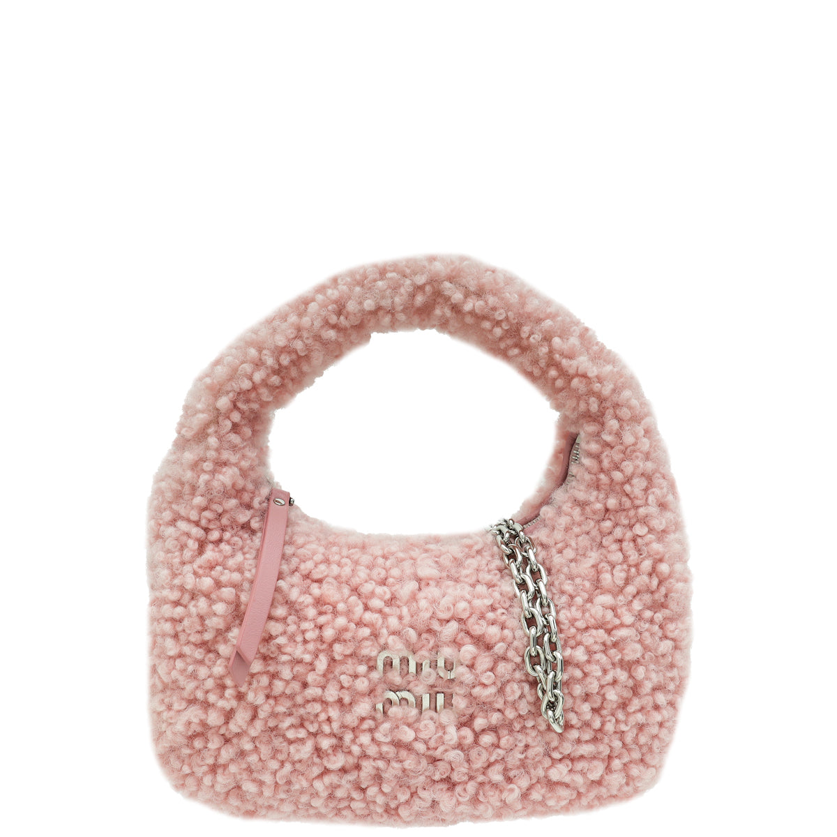 Miu Miu Rosa Shearling Mini Wander Handle Bag