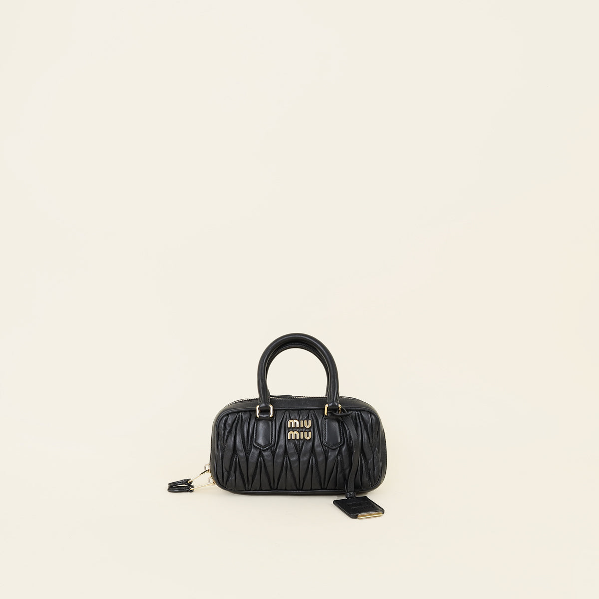 Miu Miu Black Matelassé Arcadie Mini Bag