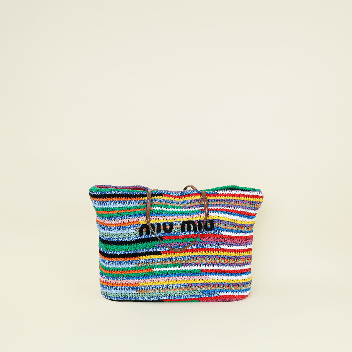 Miu Miu Multicolor Crochet Tote Bag