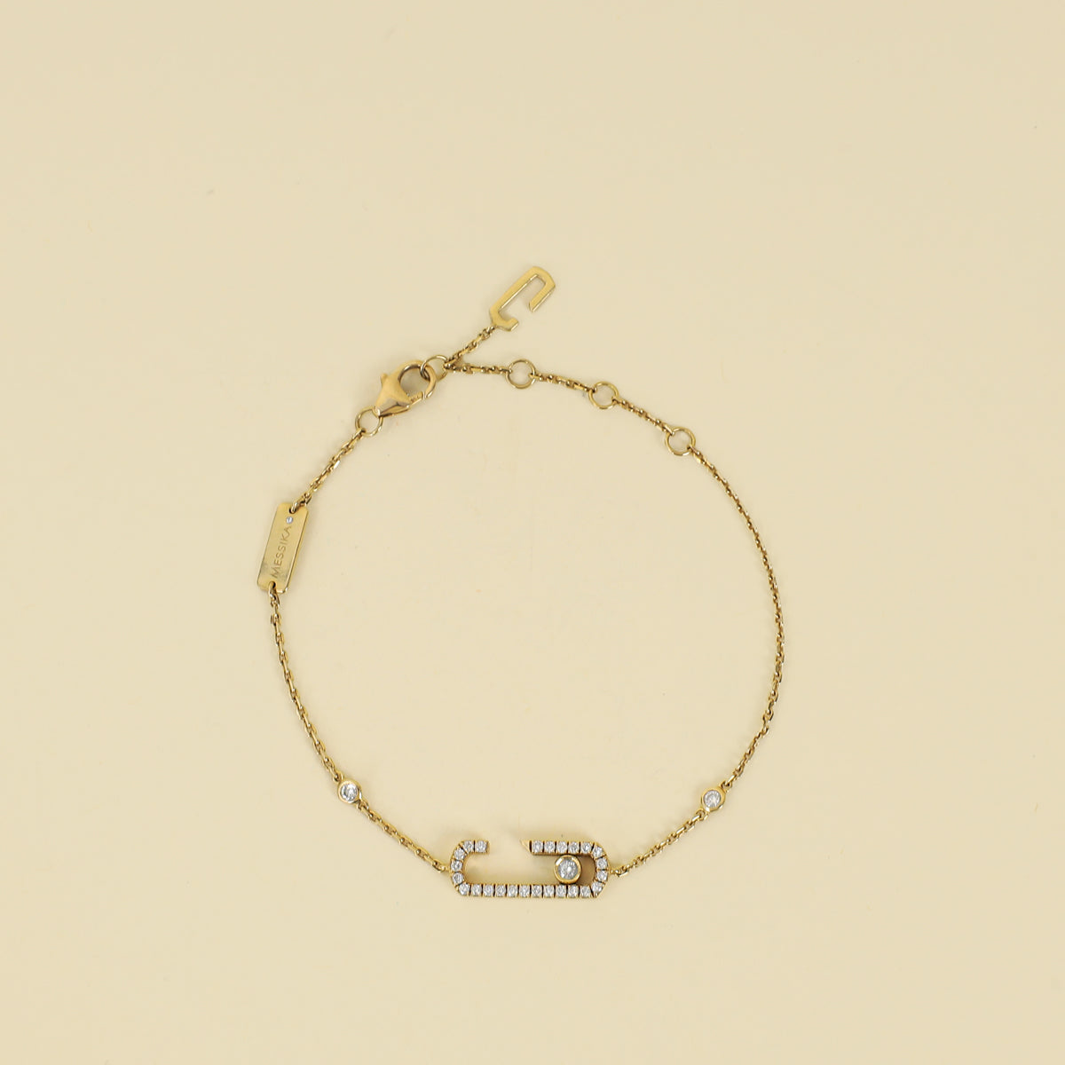Messika 18K Yellow Gold Diamond Move Addiction by Gigi Hadid Pave Bracelet