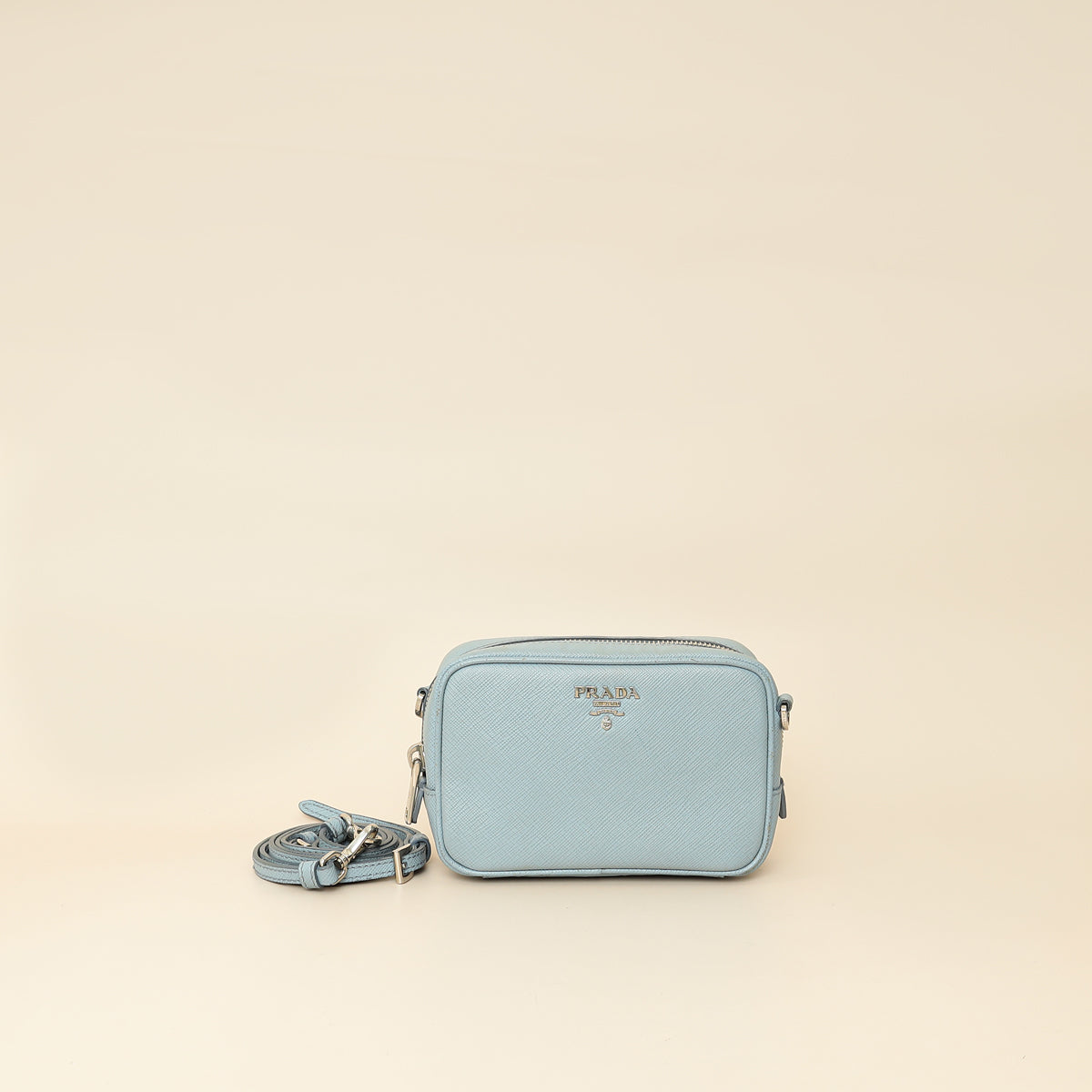 Prada Light Blue Mini Camera Crossbody Bag