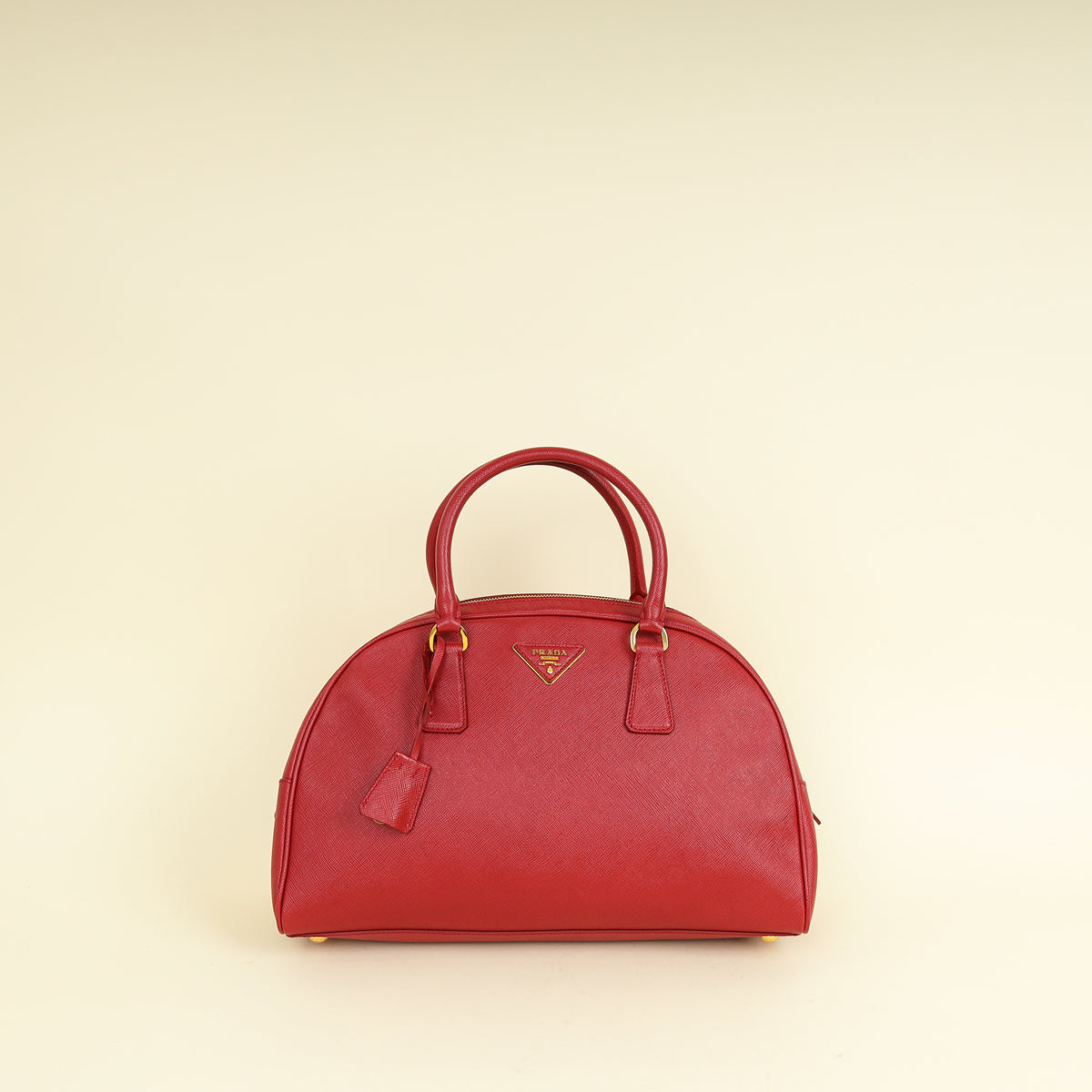 Prada Red Lux Bowling Bag