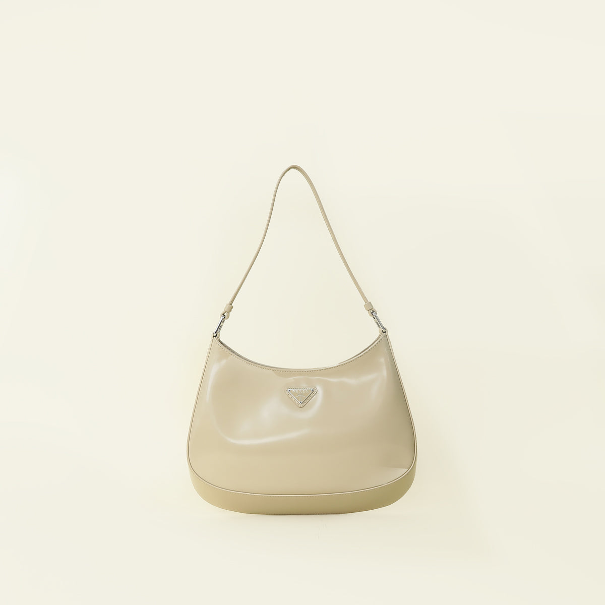 Prada Beige Cleo Brushed Small Shoulder Bag