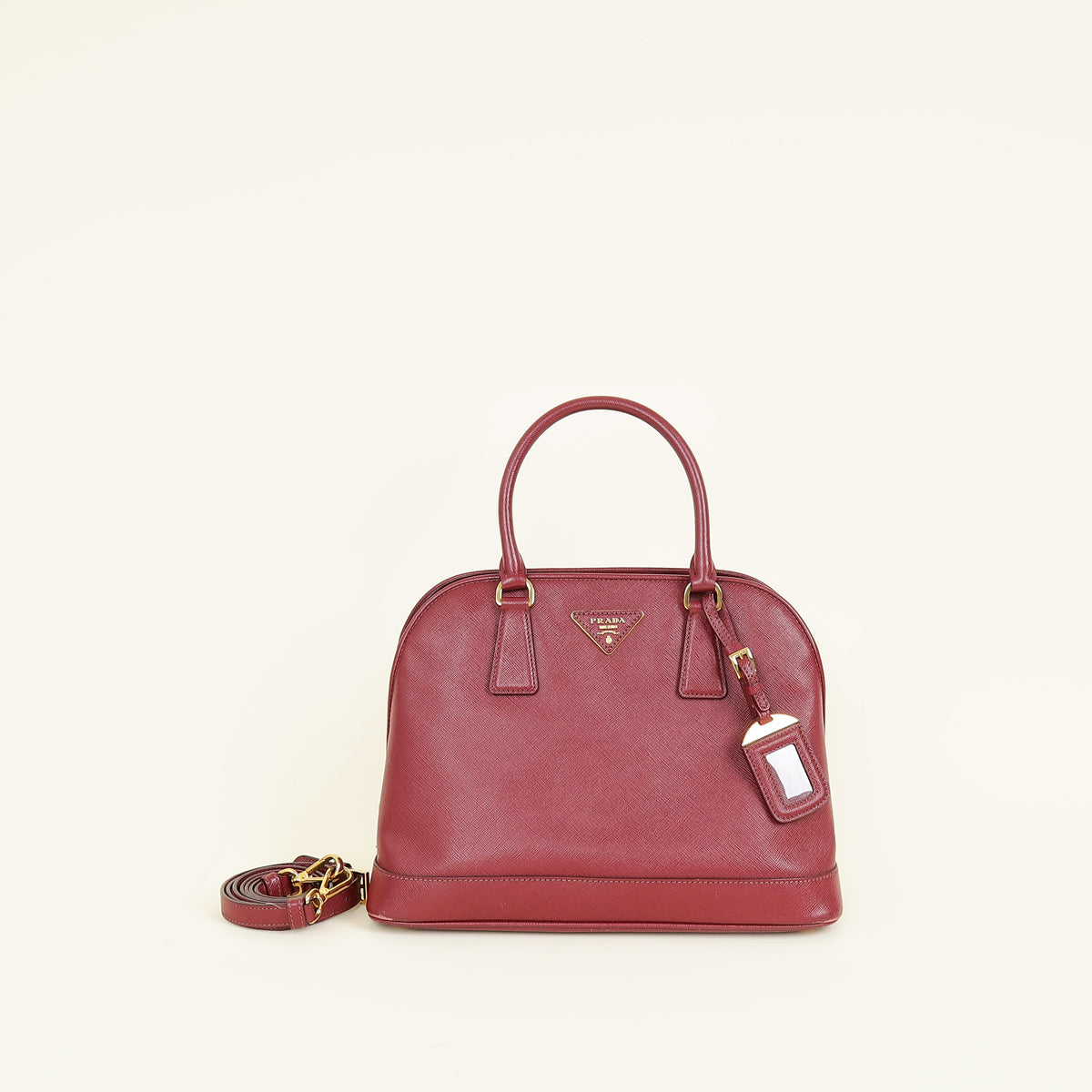 Prada Burgundy Open Promenade Bag