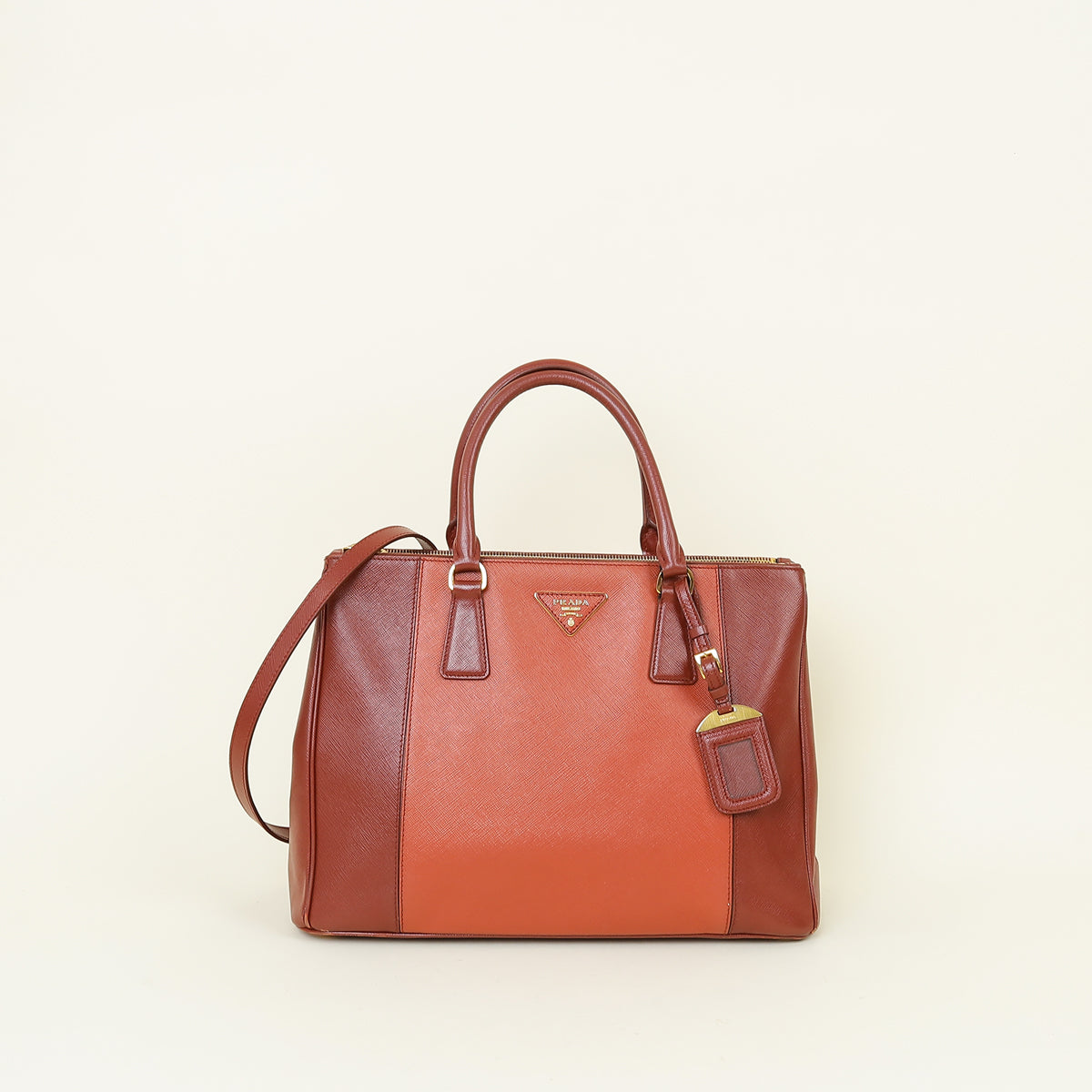 Prada Bicolor Galleria Tote Large Bag