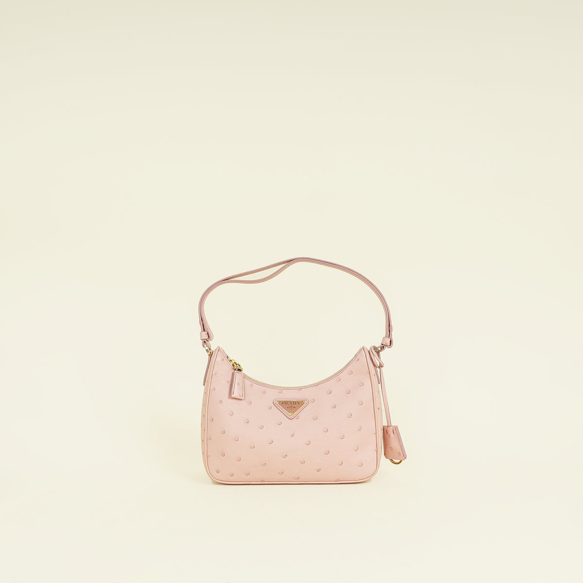 Prada Pink Re-Edition Mini Ostrich Bag