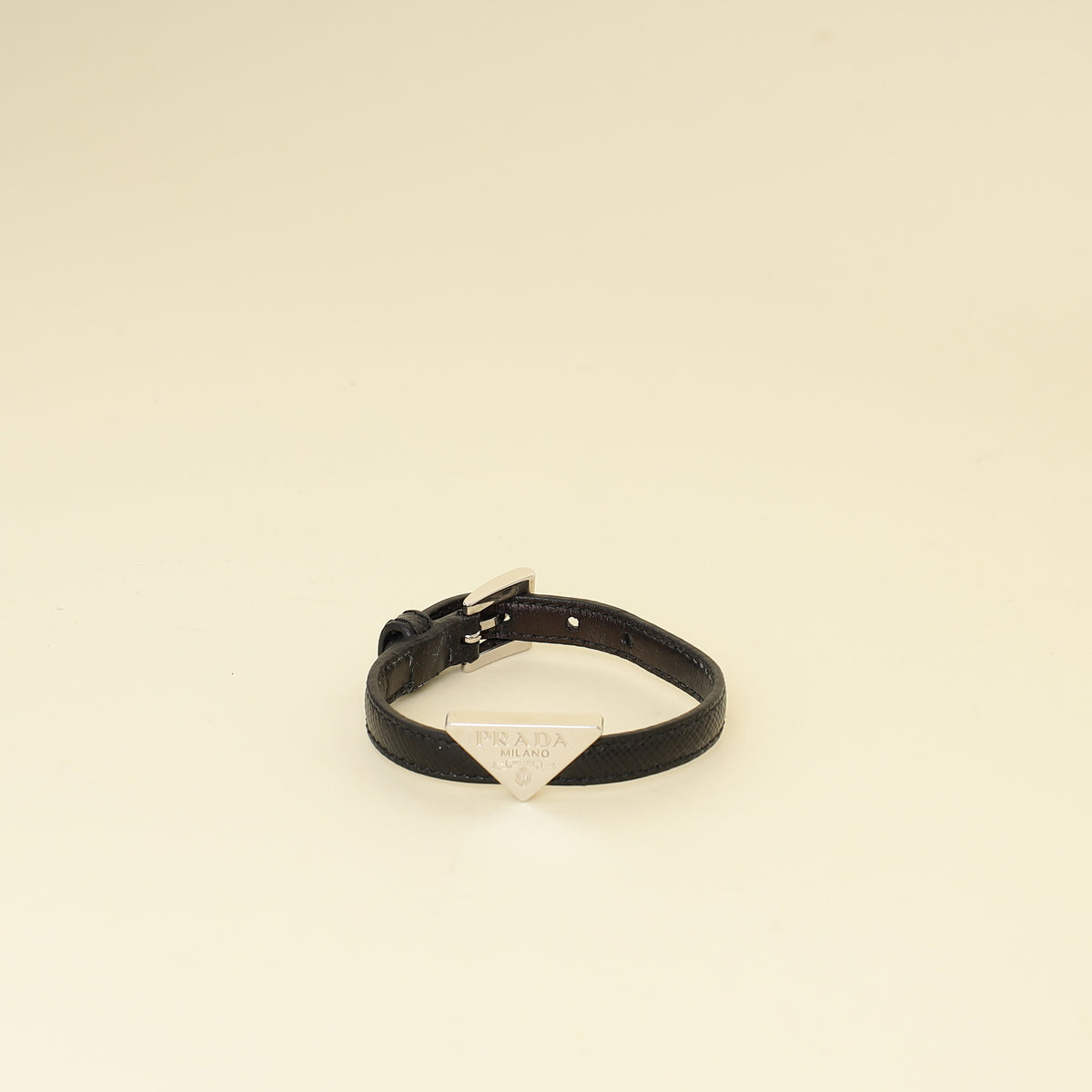 Prada Black Logo Bracelet