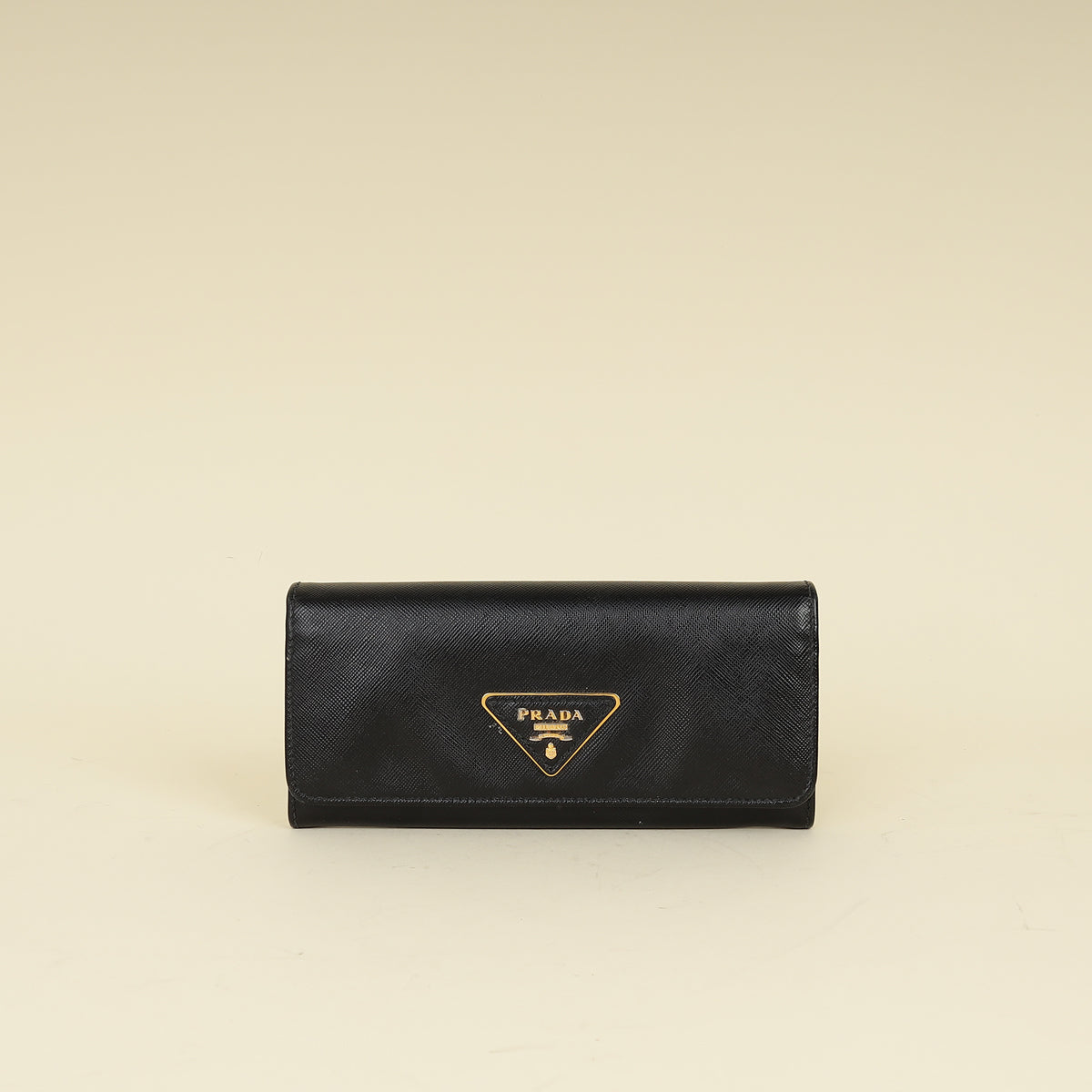 Prada Black Lux Continental Long Wallet