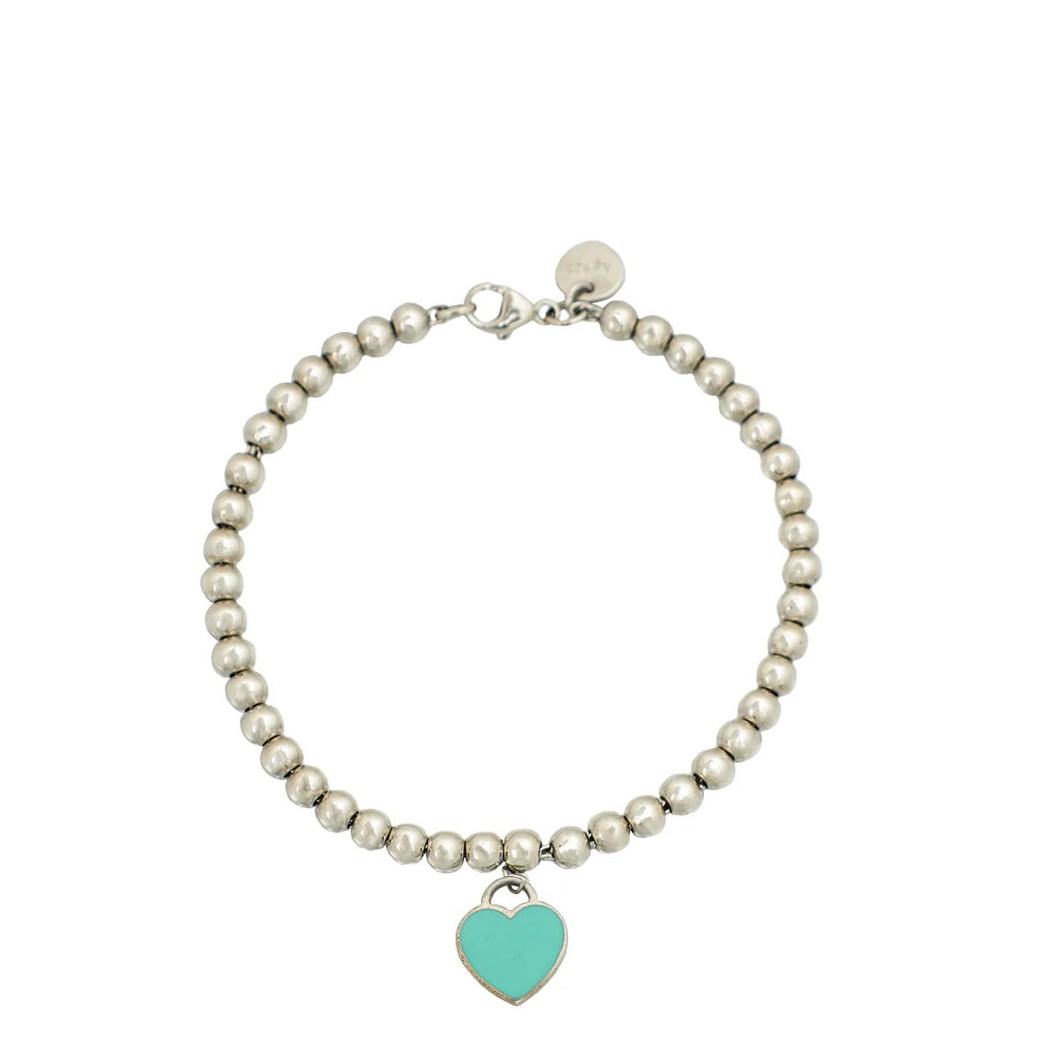 Tiffany & Co Mint Heart Tag Bead Bracelet