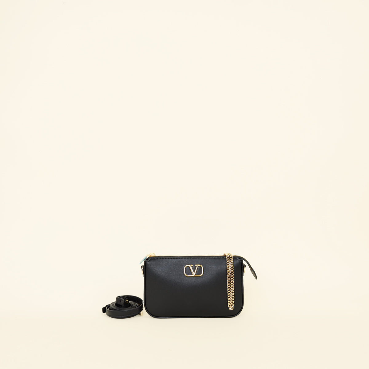 Valentino Black Vlogo Crossbody Bag