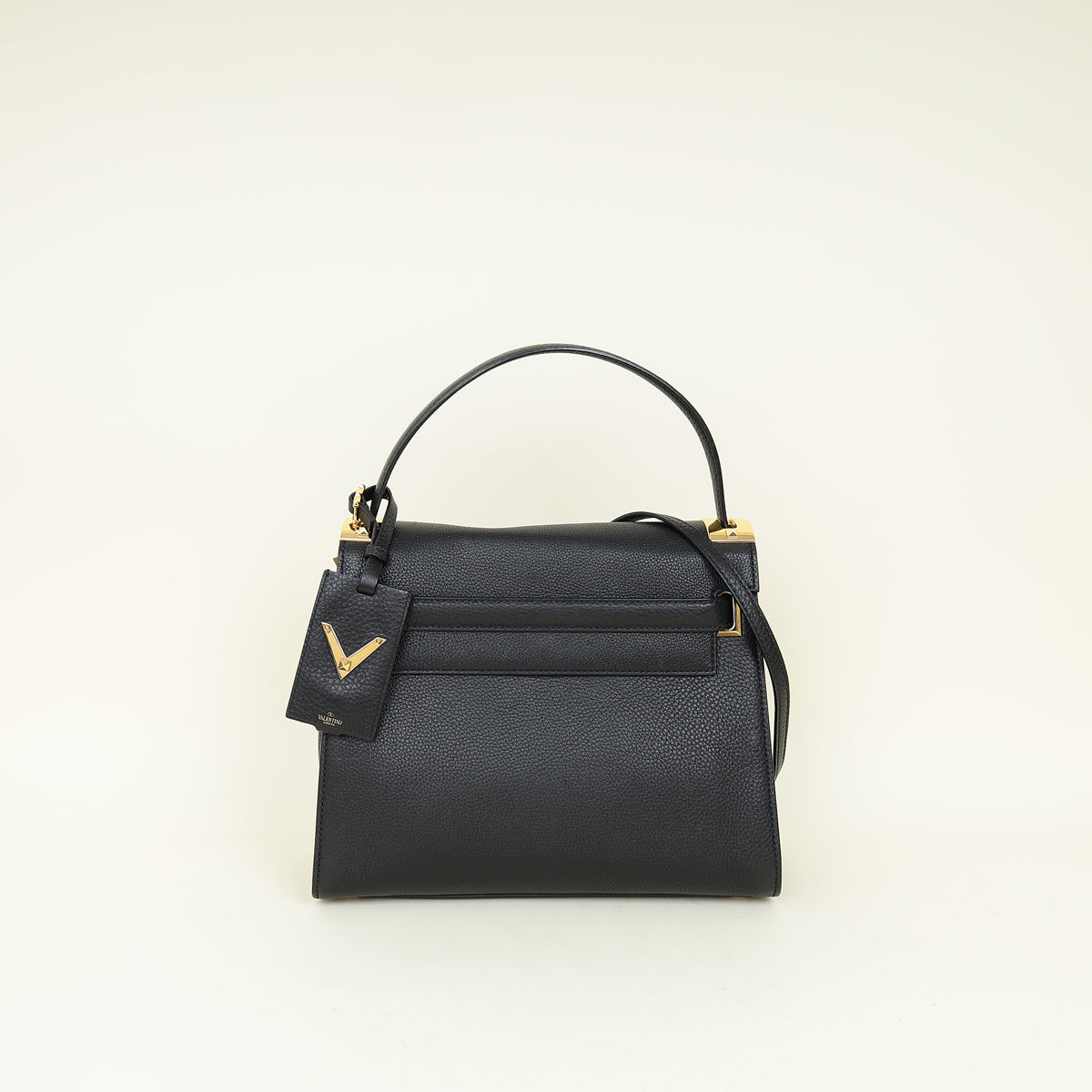 Valentino Black My Rockstud Single Handle Medium Bag