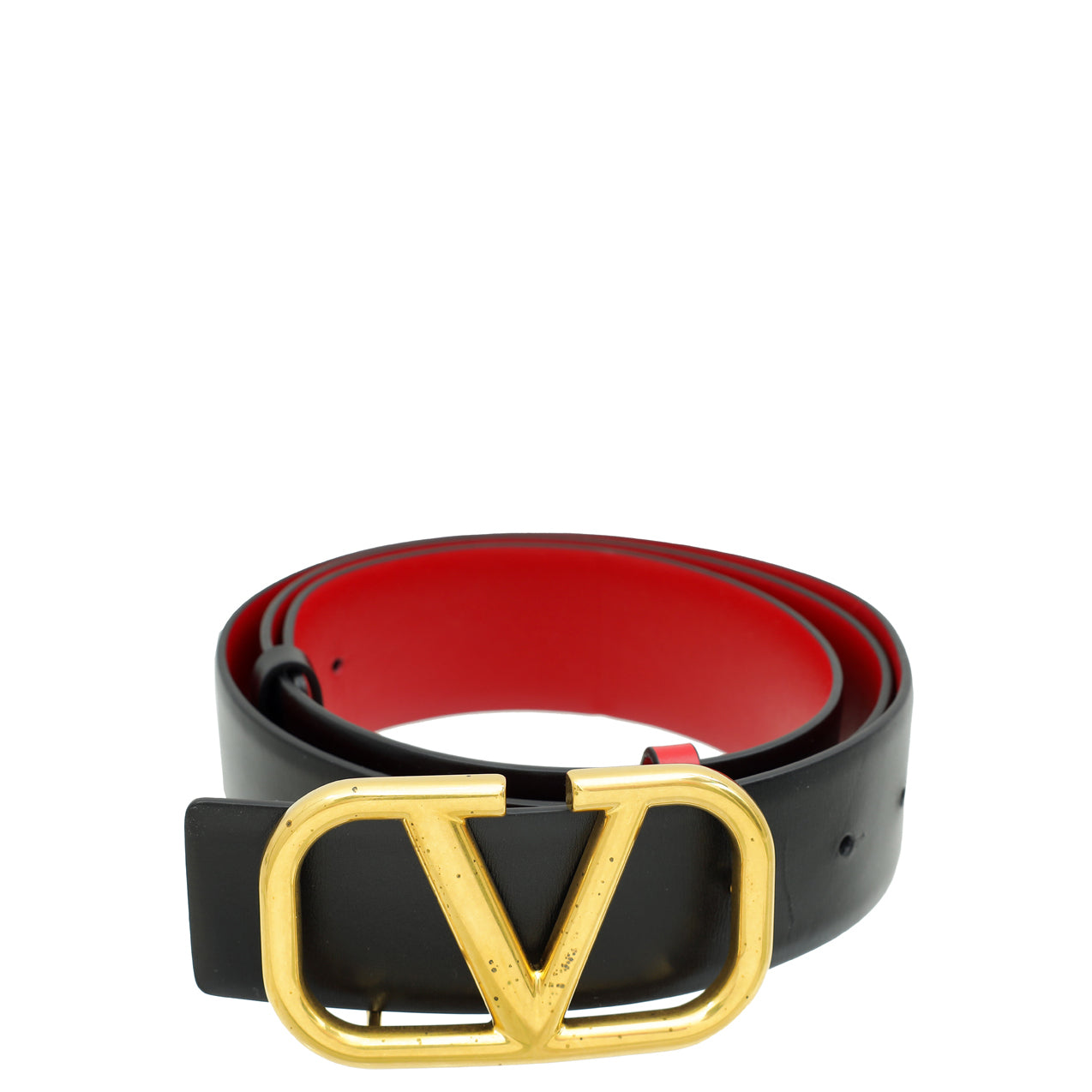 Valentino Bicolor Vlogo Signature Buckle Reversible 40mm Belt 38
